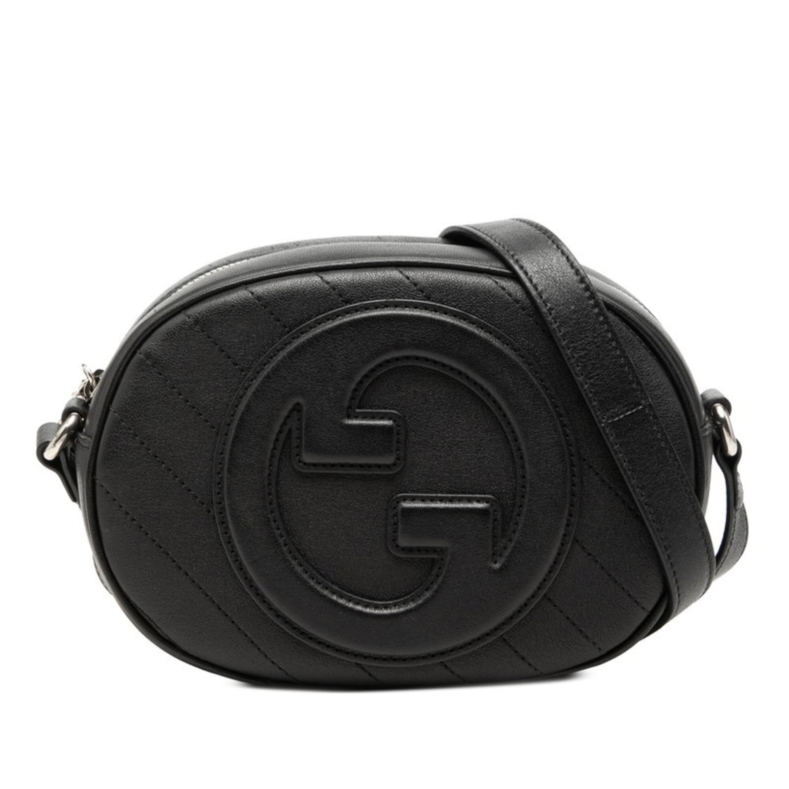 Shoulder Bag Leather Gucci: Shoulder Bag Leather Gucci Gucci's iconic shoulder bag boasts sleek black leather, expertly crafted to provide a timeless and sophisticated look. Measuring 14cm x 20cm x 7.5cm, this versatile
