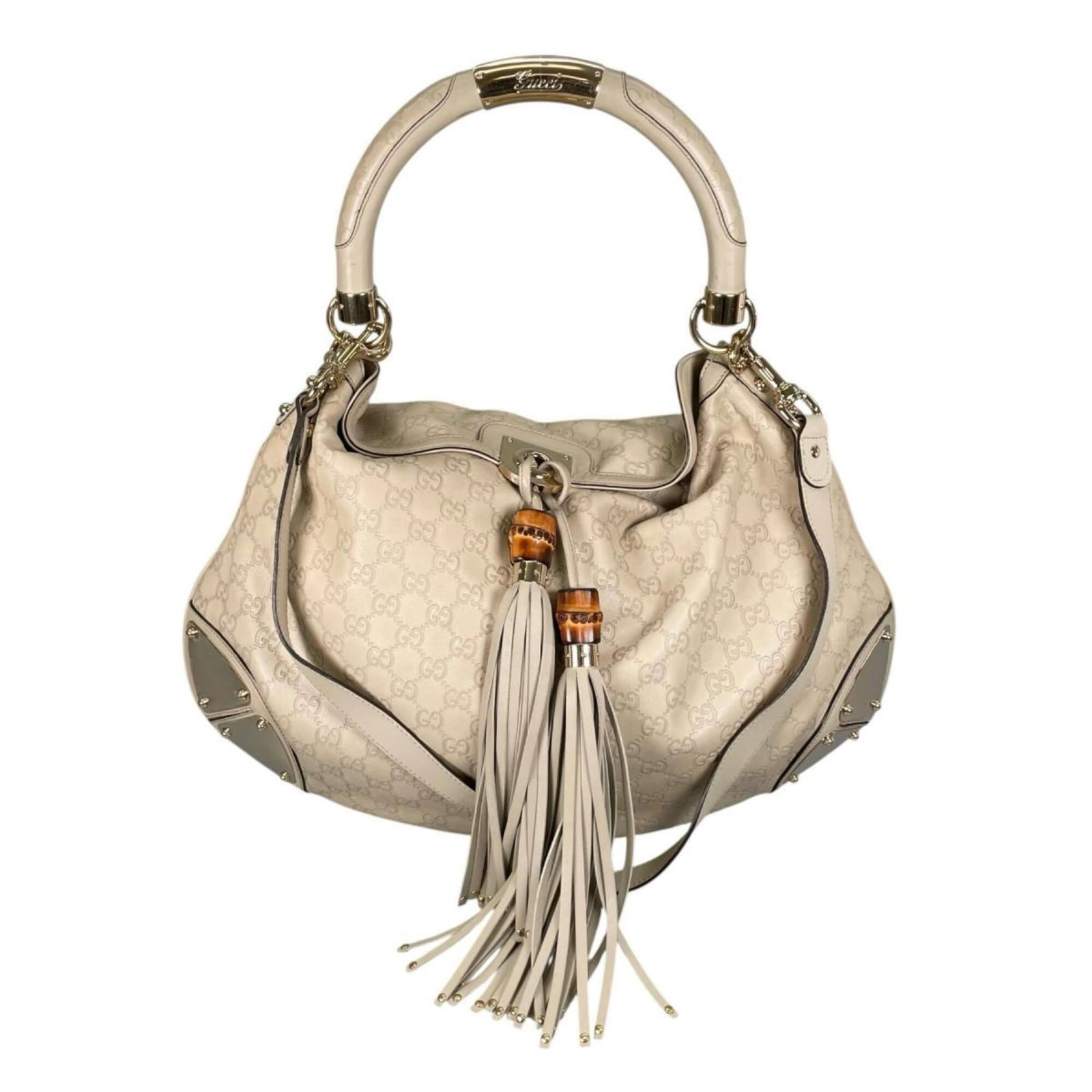 Gucci Leather Tote Bag: Gucci Leather Tote Bag Beige Gucci Leather Tote Bag for Women, 38cm x 52cm x 2cm. This classic shoulder bag features high-quality leather construction and a timeless design. With its signature Gucci