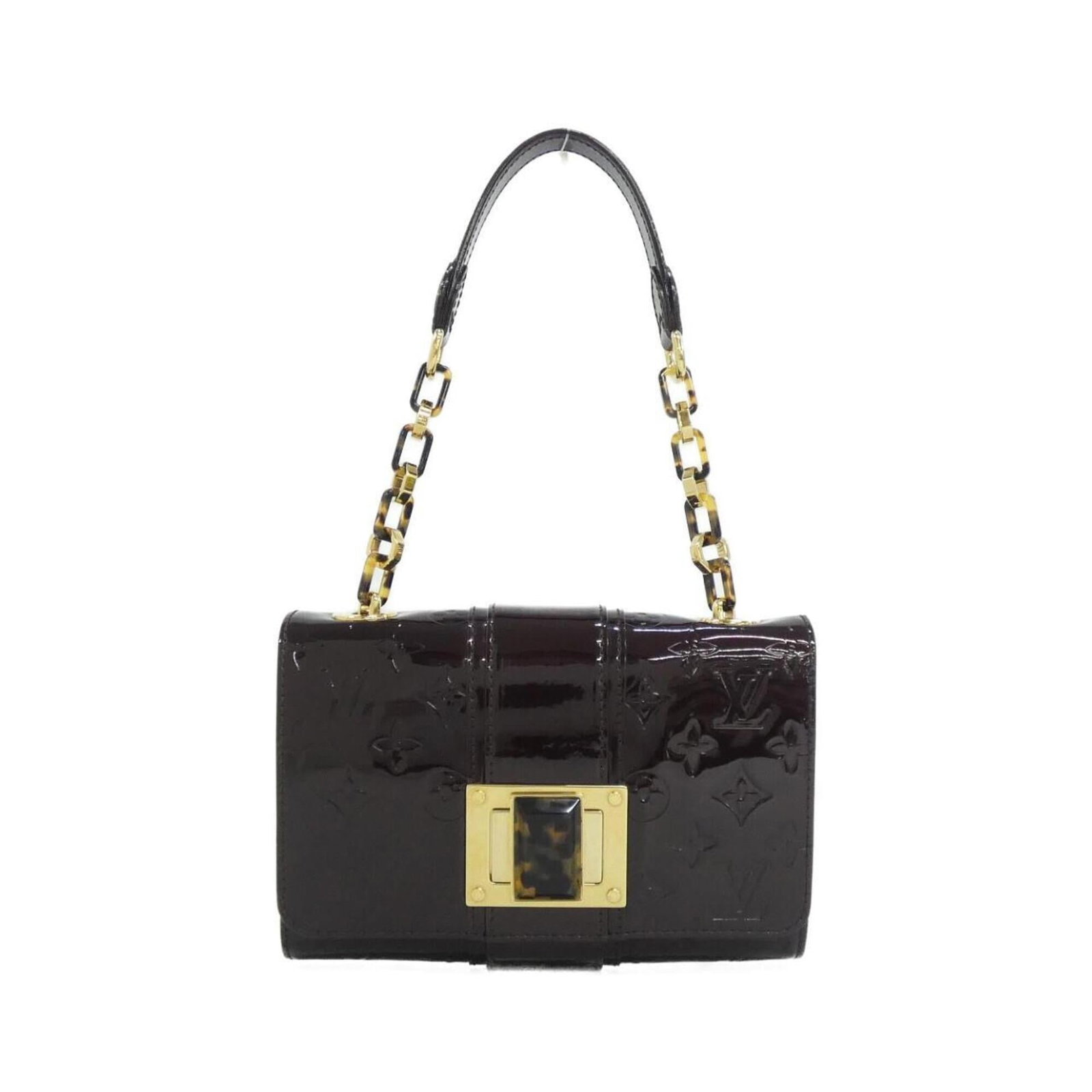 Shoulder Bag Leather Vuitton Louis: Shoulder Bag Leather Vuitton Louis Amarante Purple Leather Shoulder Bag from Louis Vuitton, featuring enamel details and a classic design. Measuring 16cm x 22cm x 5cm, this used shoulder bag boasts a