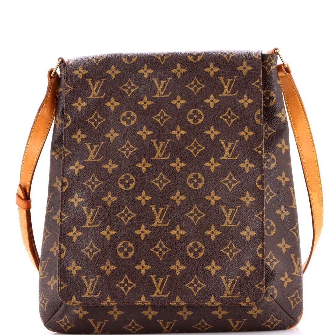 Musette Salsa Handbag Monogram Louis Vuitton GM: Musette Salsa Handbag Monogram Louis Vuitton GM The Musette Salsa Handbag Monogram Louis Vuitton GM features a classic cross body design with a brown canvas exterior and gold hardware. Measuring 14" x