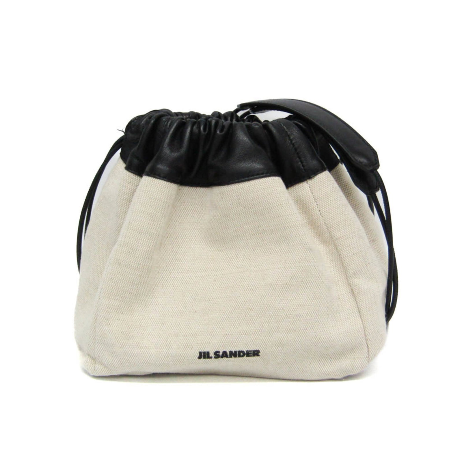 Jil Sander Shoulder Bag Canvas Leather: Jil Sander Shoulder Bag Canvas Leather Canvas and leather come together in sleek, modern design. This Jil Sander shoulder bag boasts an open pocket and adjustable strap for a versatile carry option. I