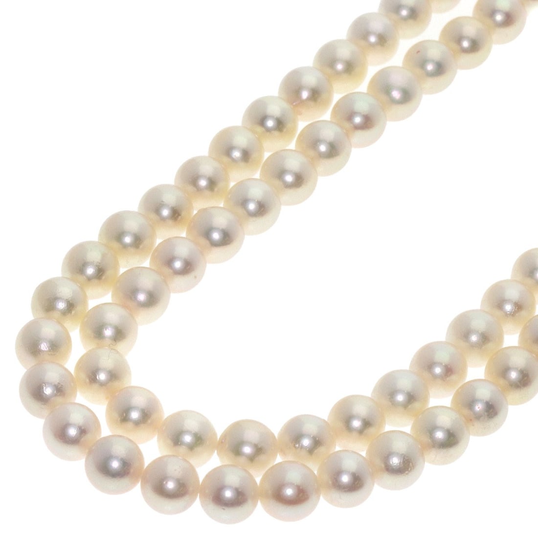 K14 Yellow Gold 2 strand necklace Ruby Pearl Tasaki: K14 Yellow Gold 2 strand necklace Ruby Pearl Tasaki K14 Yellow Gold 2 strand necklace Ruby Pearl Tasaki features a striking combination of white pearls and ruby accents, set against a warm K14 yellow