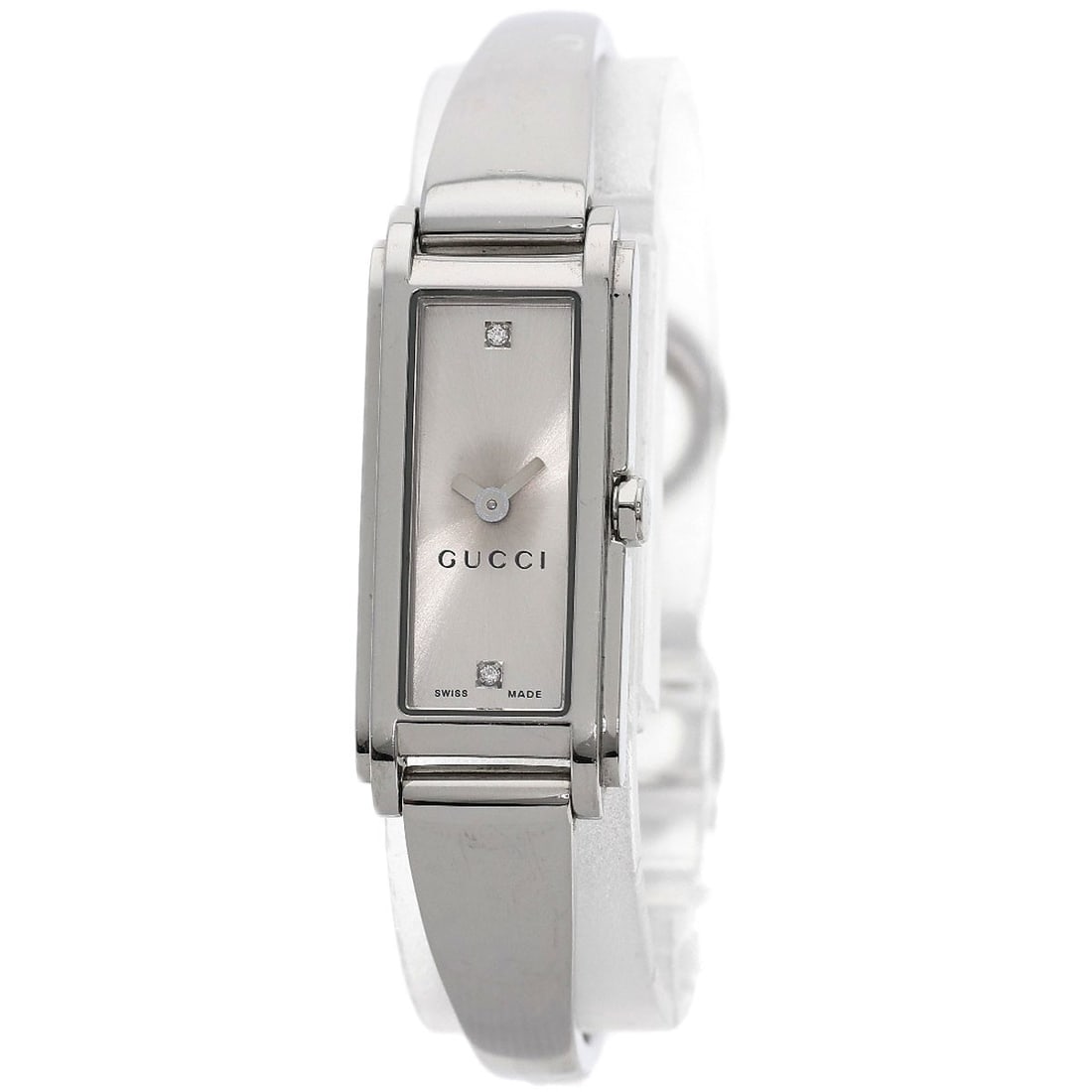 Gucci Square Face 2P Diamond Watches 109 Stainless Steel/ Stainless Steel (1 of 20)