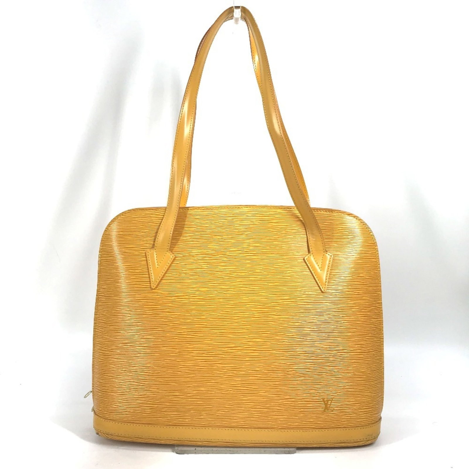 Vuitton Shoulder Bag Epi Leather by Louis: Vuitton Shoulder Bag Epi Leather by Louis Epi Leather shoulder bag by Louis Vuitton features an open zipper pocket and a classic design. Made from high-quality Epi leather, this iconic bag boasts a ti