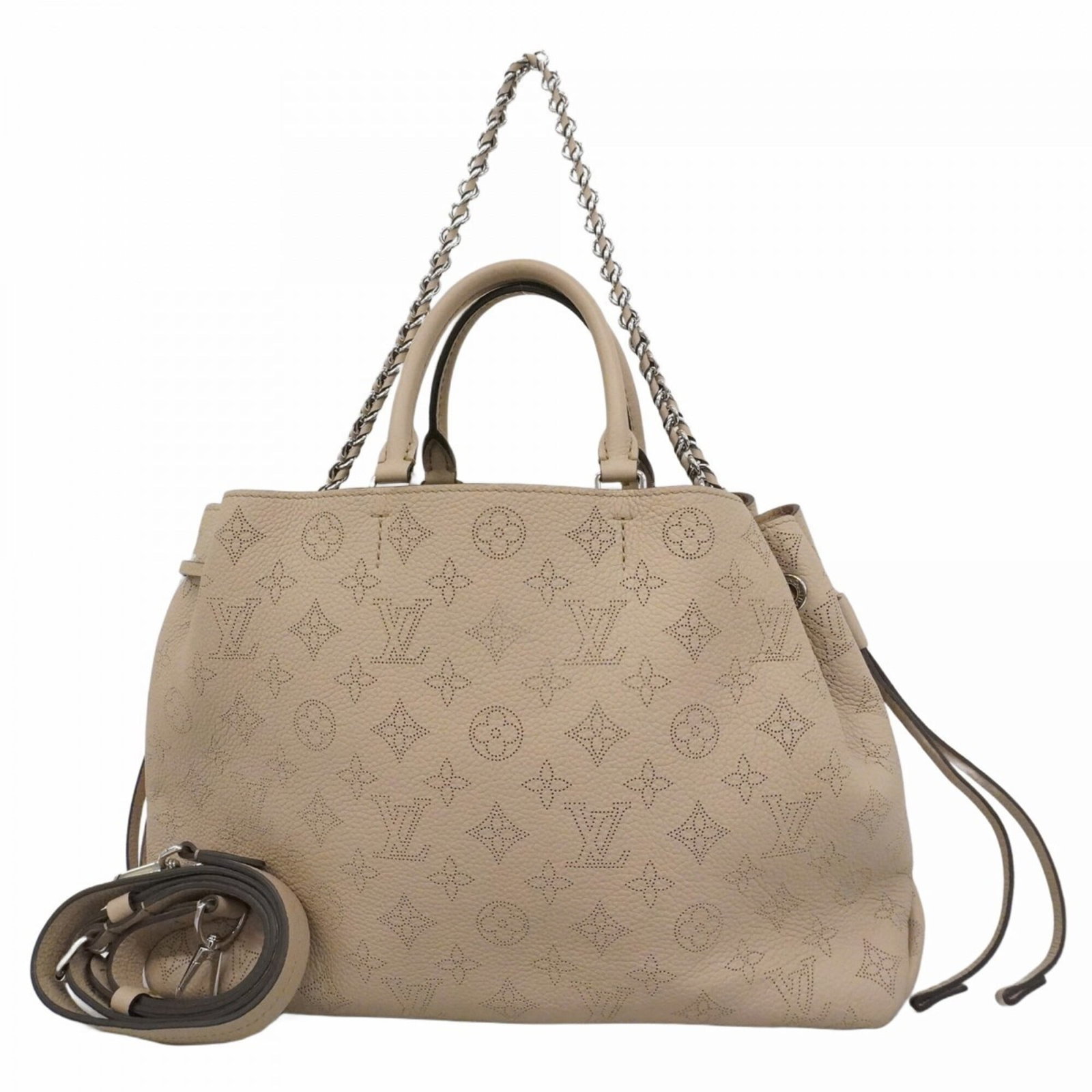 Handbag by Louis Vuitton: Handbag by Louis Vuitton This Louis Vuitton handbag boasts its iconic Galle design, featuring a classic combination of style and sophistication. Measuring 24cm x 35cm x 13cm, it offers ample space for