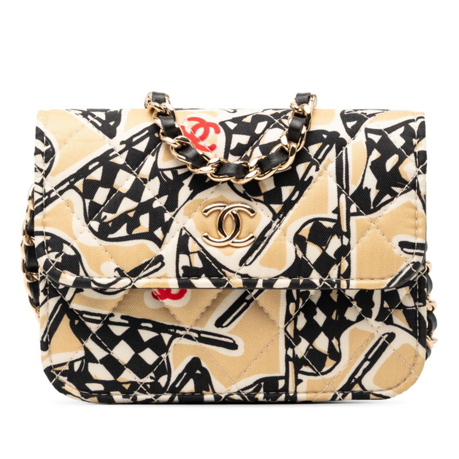 Chanel Shoulder Bag Cotton Leather: Chanel Shoulder Bag Cotton Leather This Chanel shoulder bag boasts a unique blend of cotton and leather, offering a stylish and durable design. With its classic beige color and magnet closure, it's a