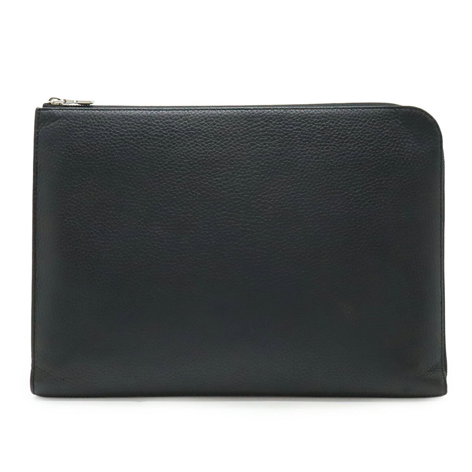 Leather bag clutch pochette from Louis Vuitton: Leather bag clutch pochette from Louis Vuitton This Louis Vuitton leather bag clutch pochette boasts classic black taurillon leather, measuring 25cm x 35cm. With its timeless design and durable constr