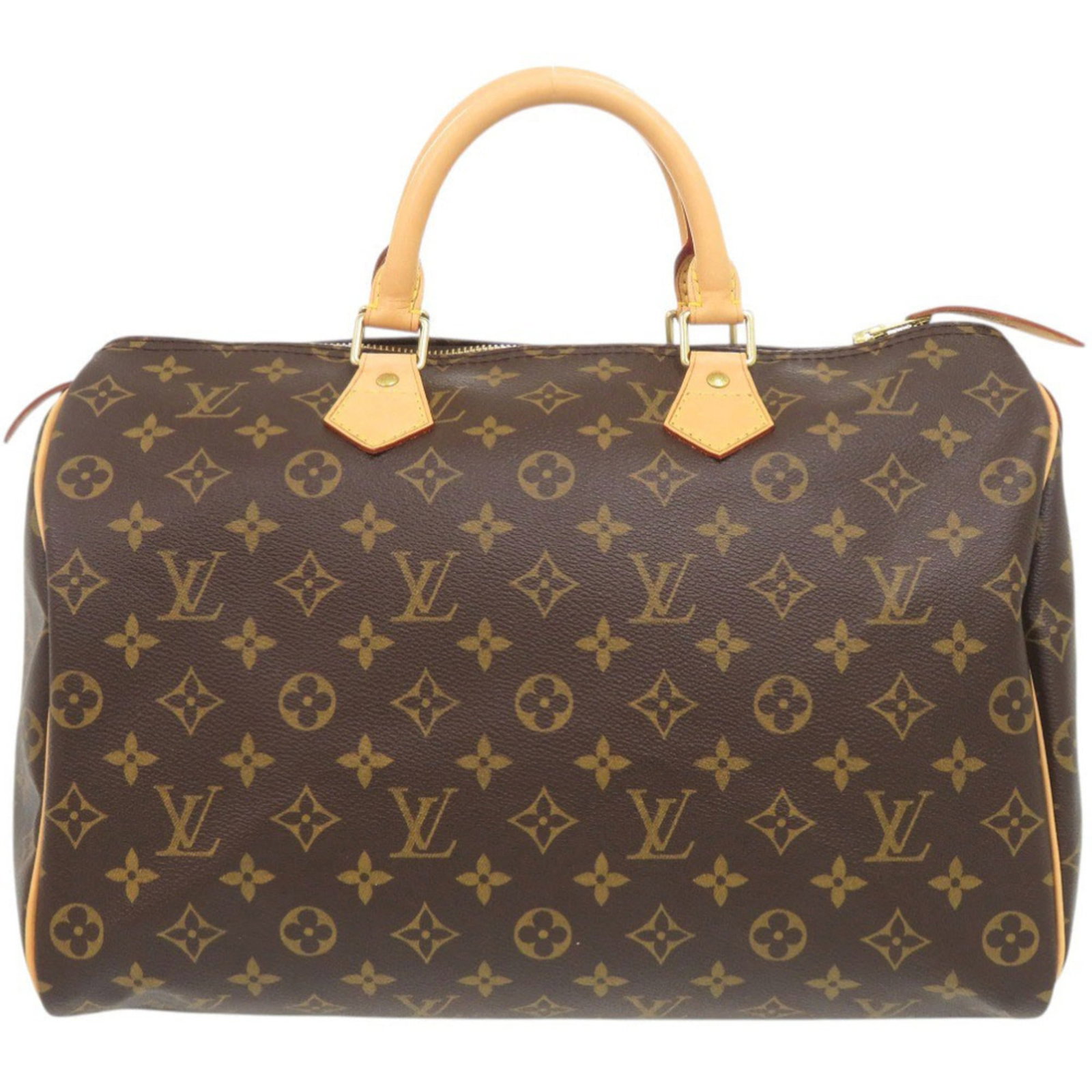 Canvas Handbag Monogram Louis Vuitton: Canvas Handbag Monogram Louis Vuitton Canvas Handbag Monogram Louis Vuitton - A classic, timeless design in brown canvas with the iconic monogram pattern. This used handbag features a few traces of