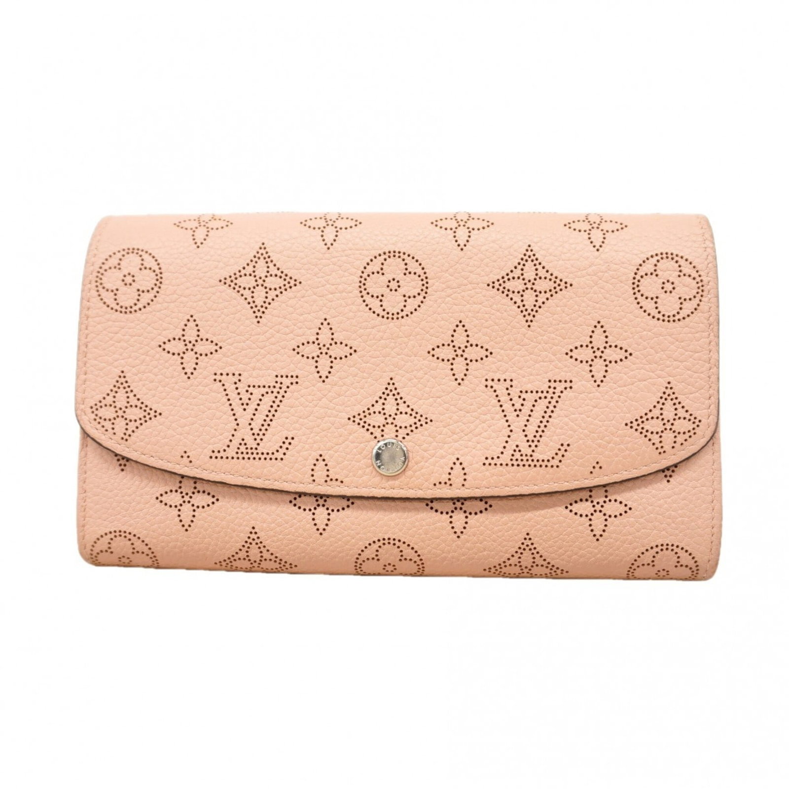 Louis Vuitton Bi Fold Wallet: Louis Vuitton Bi Fold Wallet Magnolia-colored Louis Vuitton bi-fold wallet with classic design, available in a long format. The wallet features a signature that bears a mark from the renowned brand,