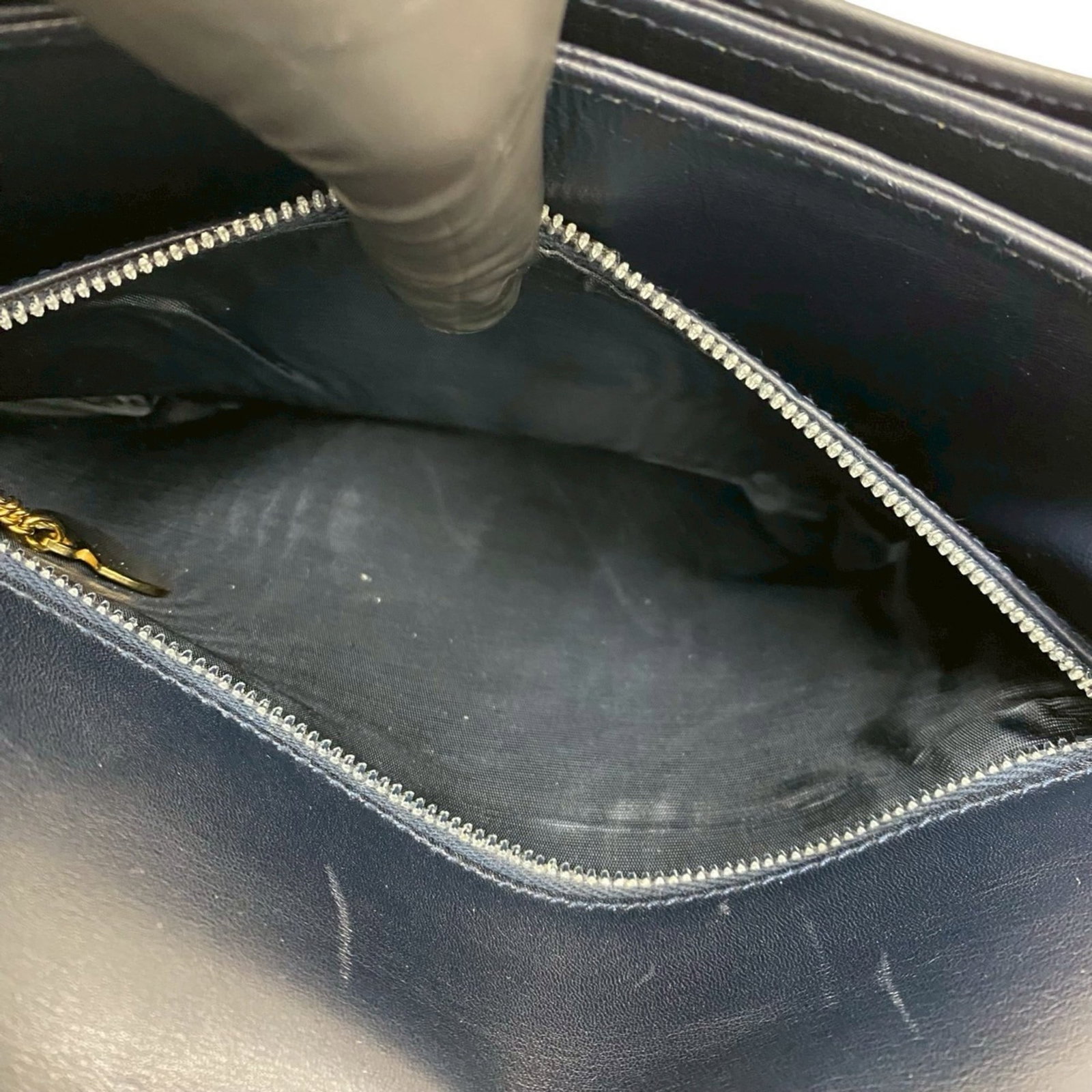 Celine Leather Pochette Bag - 10