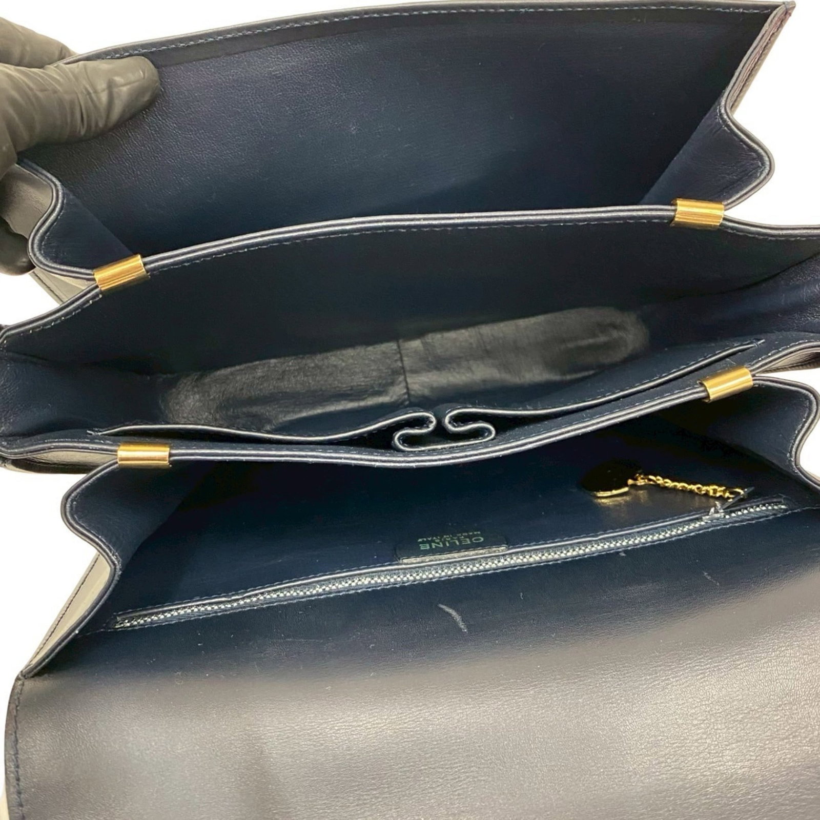 Celine Leather Pochette Bag - 9