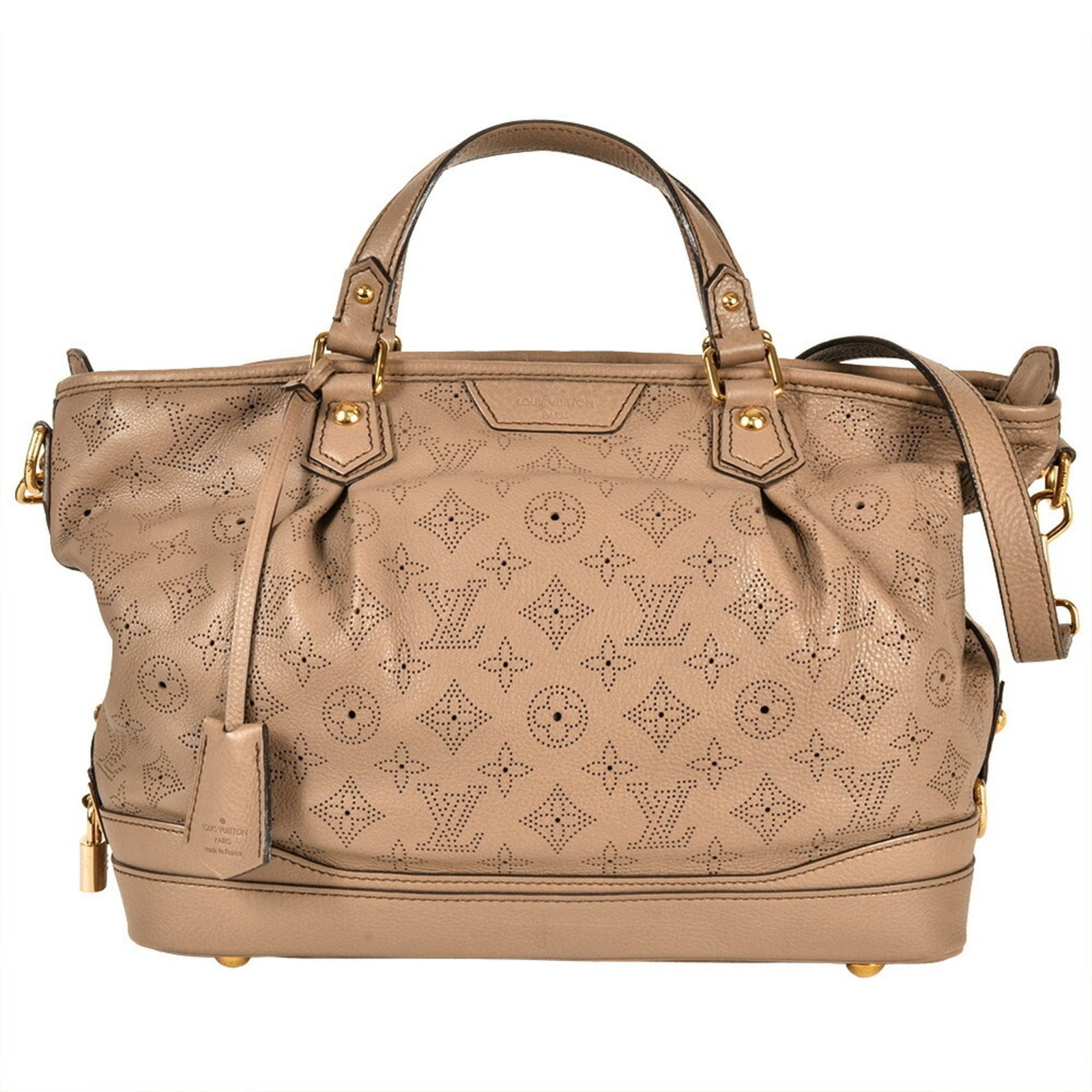 Louis Vuitton Monogram Leather Tote Mahina Bag: Louis Vuitton Monogram Leather Tote Mahina Bag The Louis Vuitton Monogram Leather Tote Mahina Bag boasts its iconic monogram pattern and mahina leather material, adding a touch of timeless elegance to