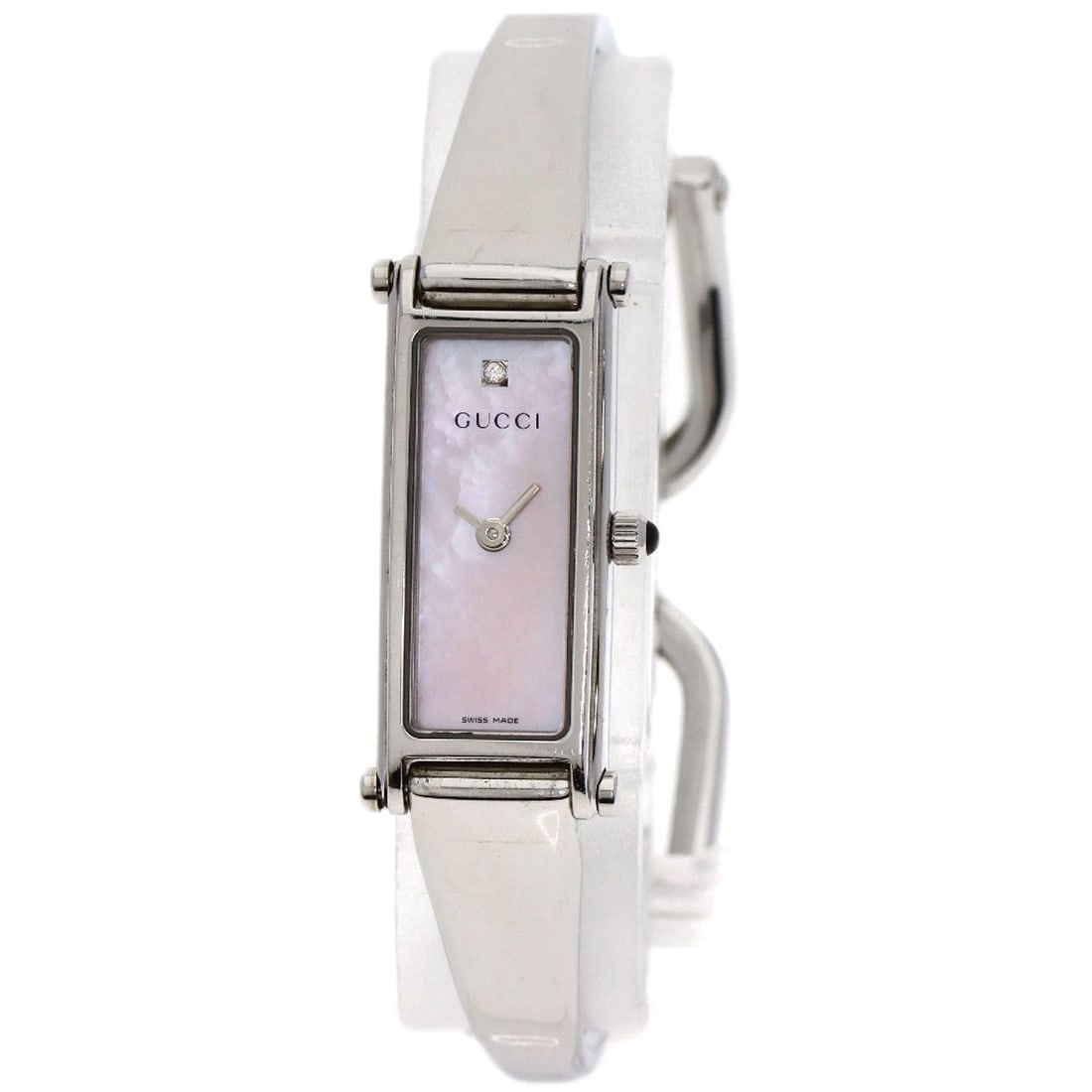 Gucci Square Face 1P Diamond Watches 1500L Stainless Steel/ Stainless Steel (1 of 20)