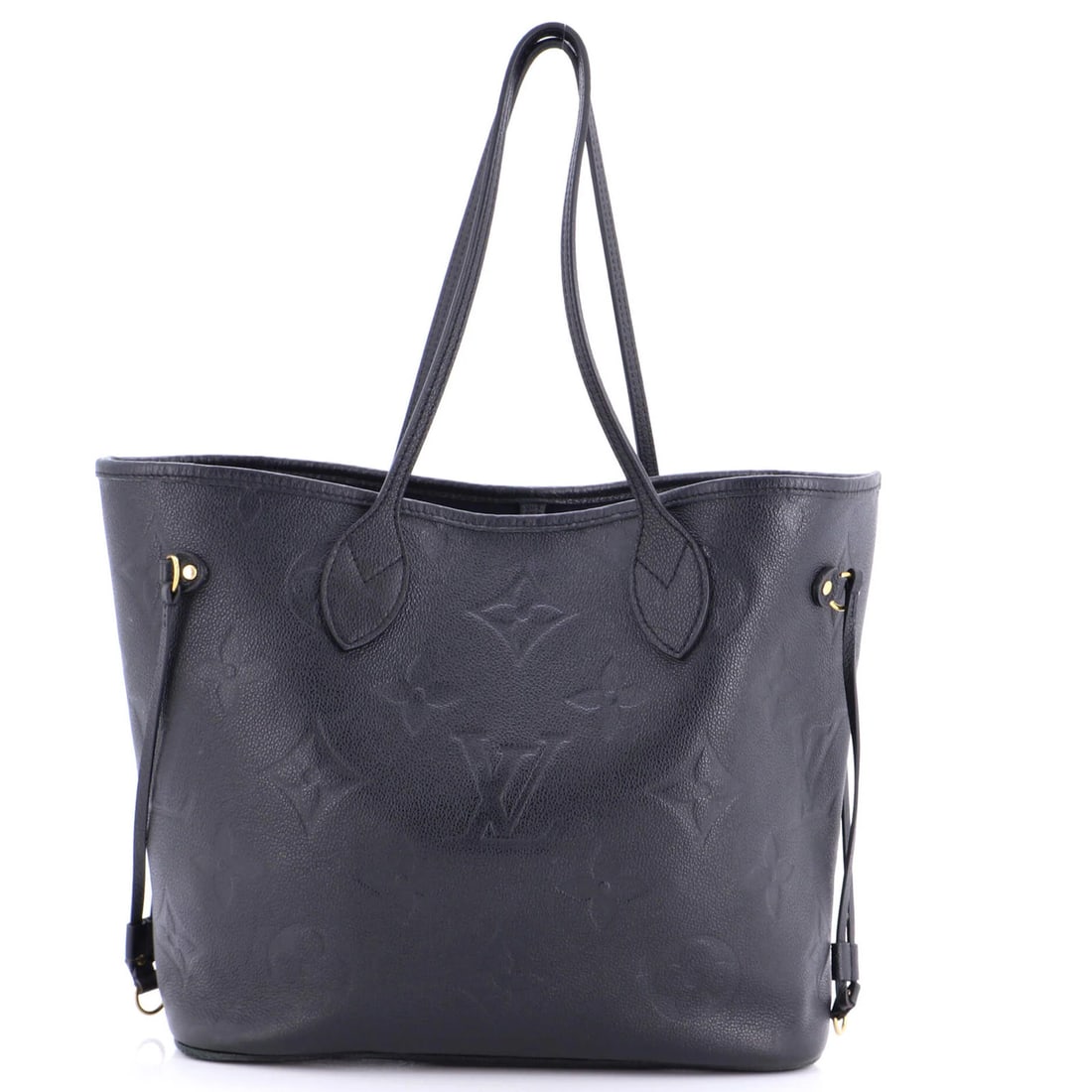 Giant Monogram Empreinte Tote Neverfull Louis Vuitton: Giant Monogram Empreinte Tote Neverfull Louis Vuitton Black Giant Monogram Empreinte MM Neverfull Louis Vuitton Tote features heavy corner wear, creases, and edge wear on its exterior leather. The int