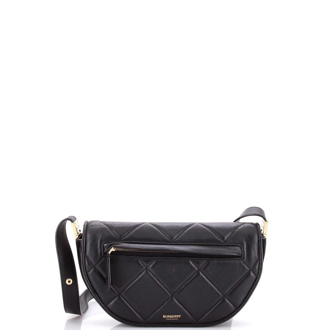 Quilted Leather Small Bag Flap Olympia Burberry: Quilted Leather Small Bag Flap Olympia Burberry Small Quilted Leather Olympia Burberry Bag in Black. This classic shoulder bag features quilted leather and suede exterior, with a gold tone flap