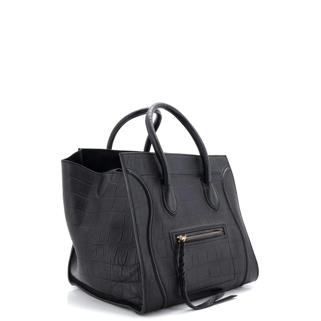 Crocodile Embossed Leather Medium Bag Celine - 2