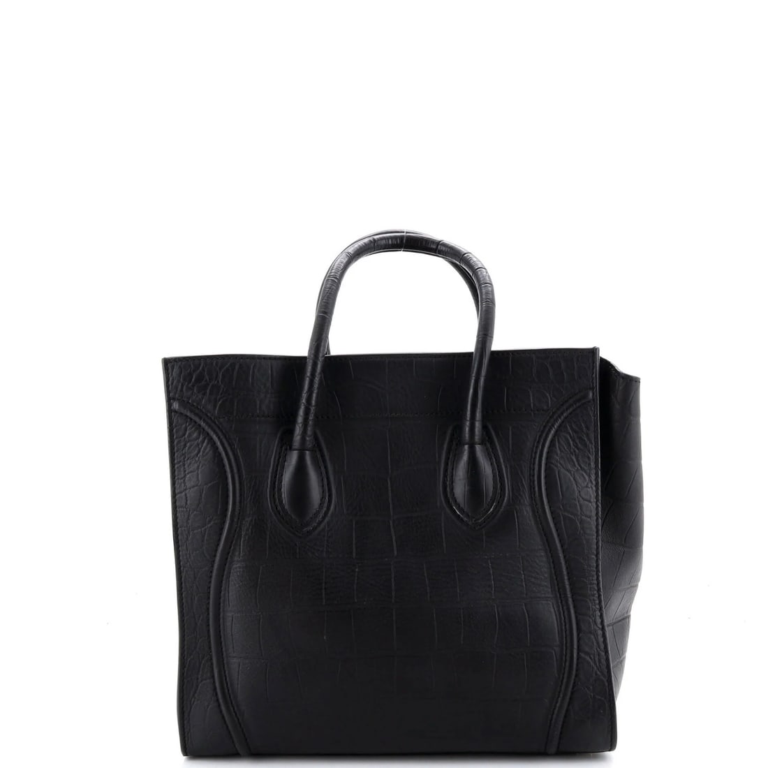 Crocodile Embossed Leather Medium Bag Celine - 3