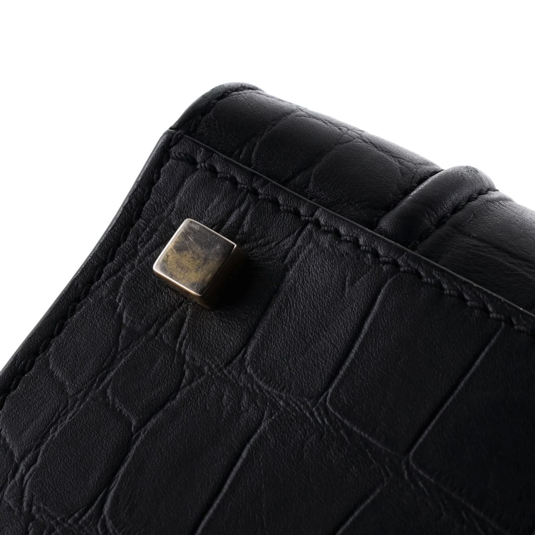 Crocodile Embossed Leather Medium Bag Celine - 6