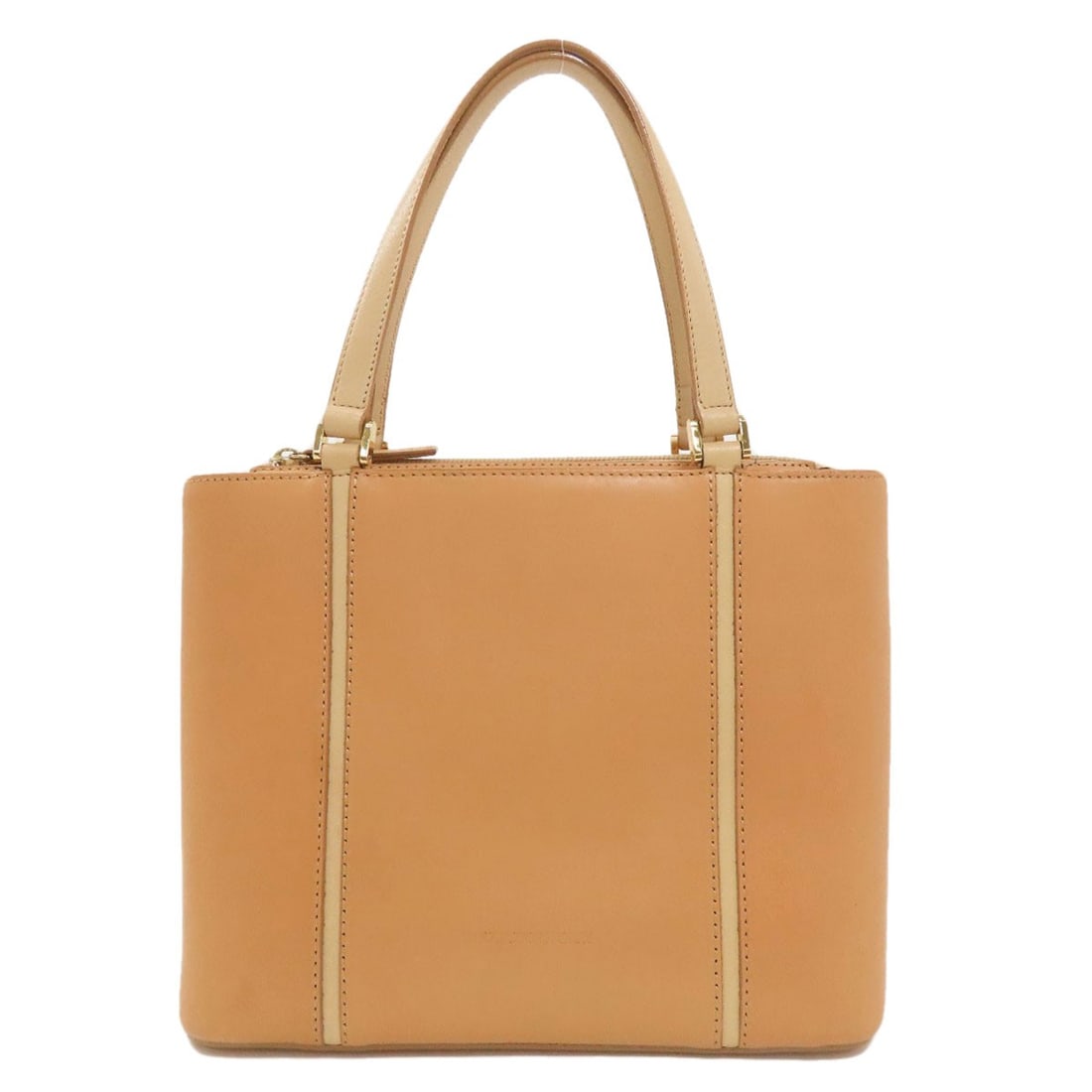 Burberry logo handbag leather