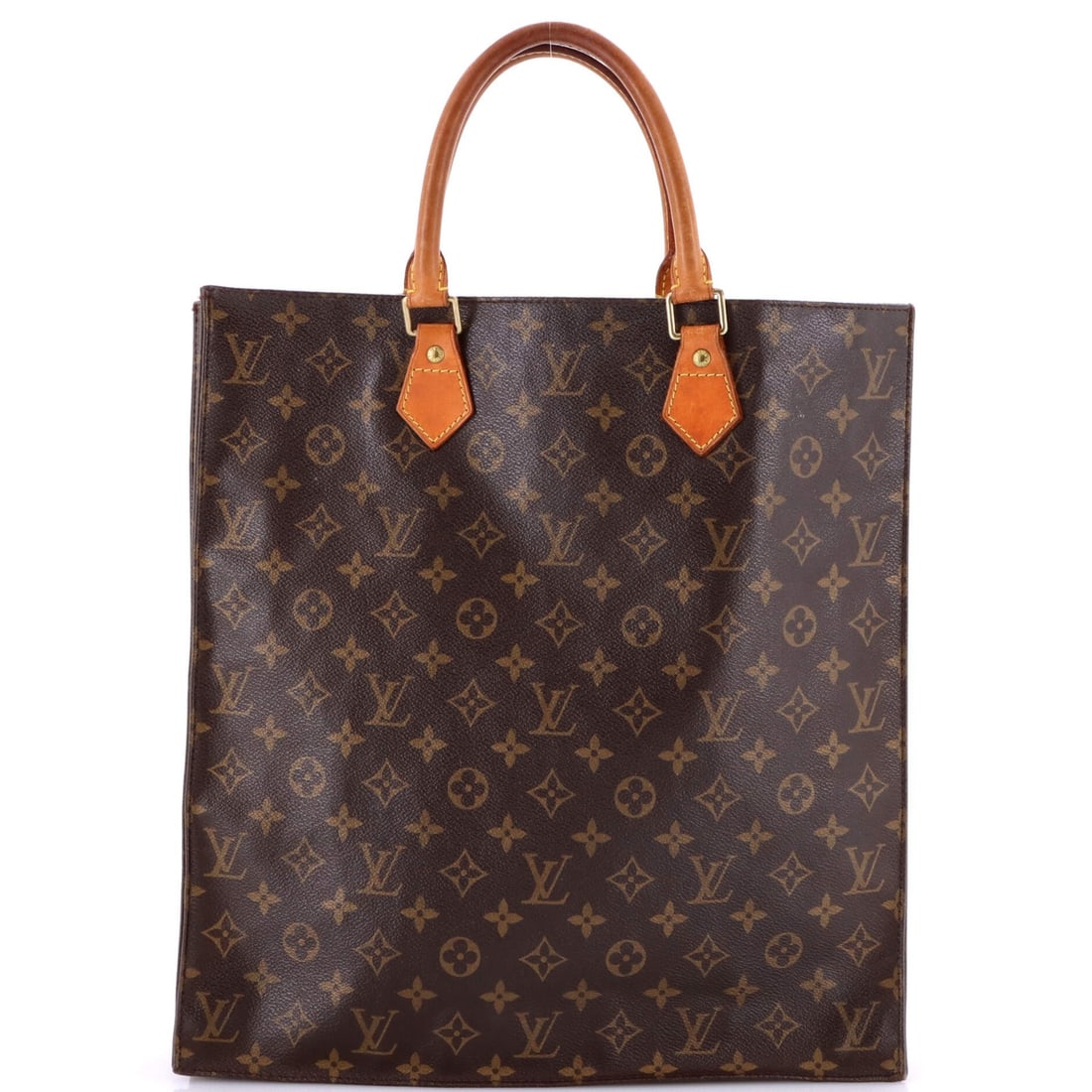 Sac Plat Monogram Louis Vuitton Bag: Sac Plat Monogram Louis Vuitton Bag Sac Plat Monogram Louis Vuitton Bag in Brown Canvas. This Sac Plat bag features the iconic monogram canvas exterior, with minor creases and corner wear giving it a