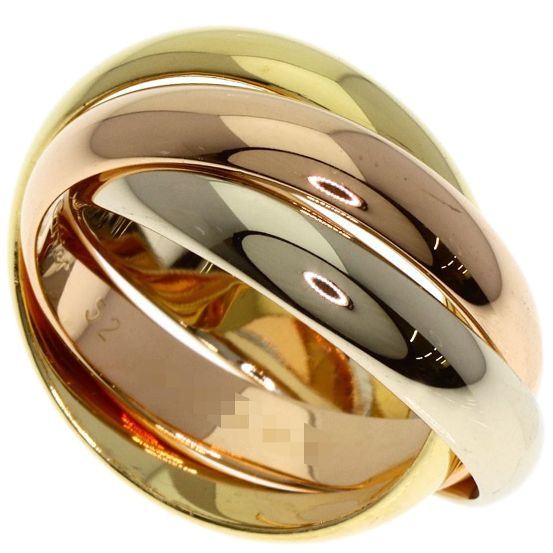 Cartier Trinity Mm Ring K18 Yellow Gold K18 White Gold: Cartier Trinity Mm Ring K18 Yellow Gold K18 White Gold Cartier Trinity Mm Ring in K18 Yellow Gold and White Gold, available in size 5.25(US), features the iconic design with no main stone. The ring's