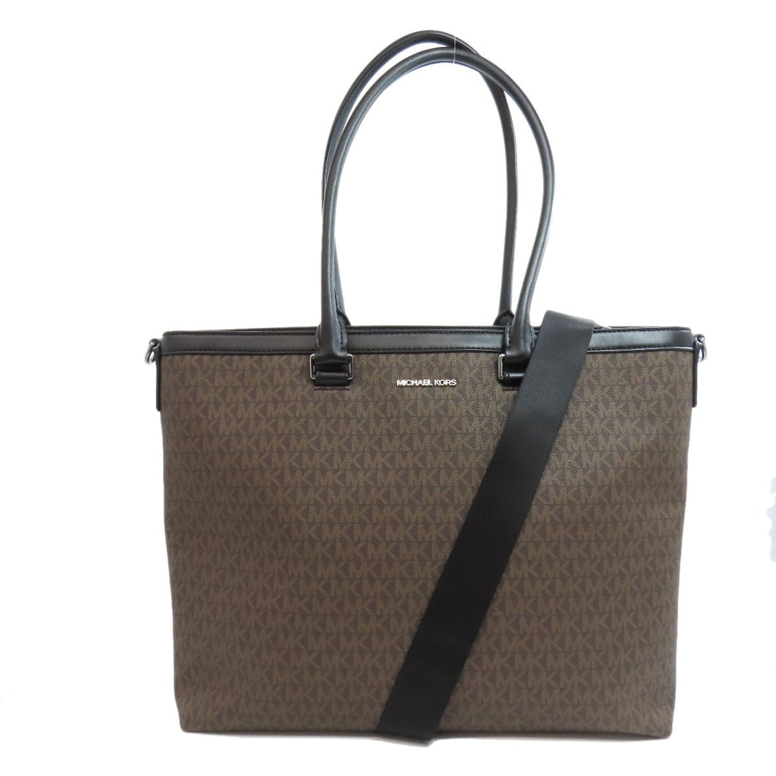 Mk Signature Michael Tote Bag Pvc: Mk Signature Michael Tote Bag Pvc Item Specifics: Brand: Michael Kors Style: Tote Bag Color: Brown Type: Tote Bag Exterior Color: Brown Exterior Material: PVC Product Disclaimer: Pre-owned unless
