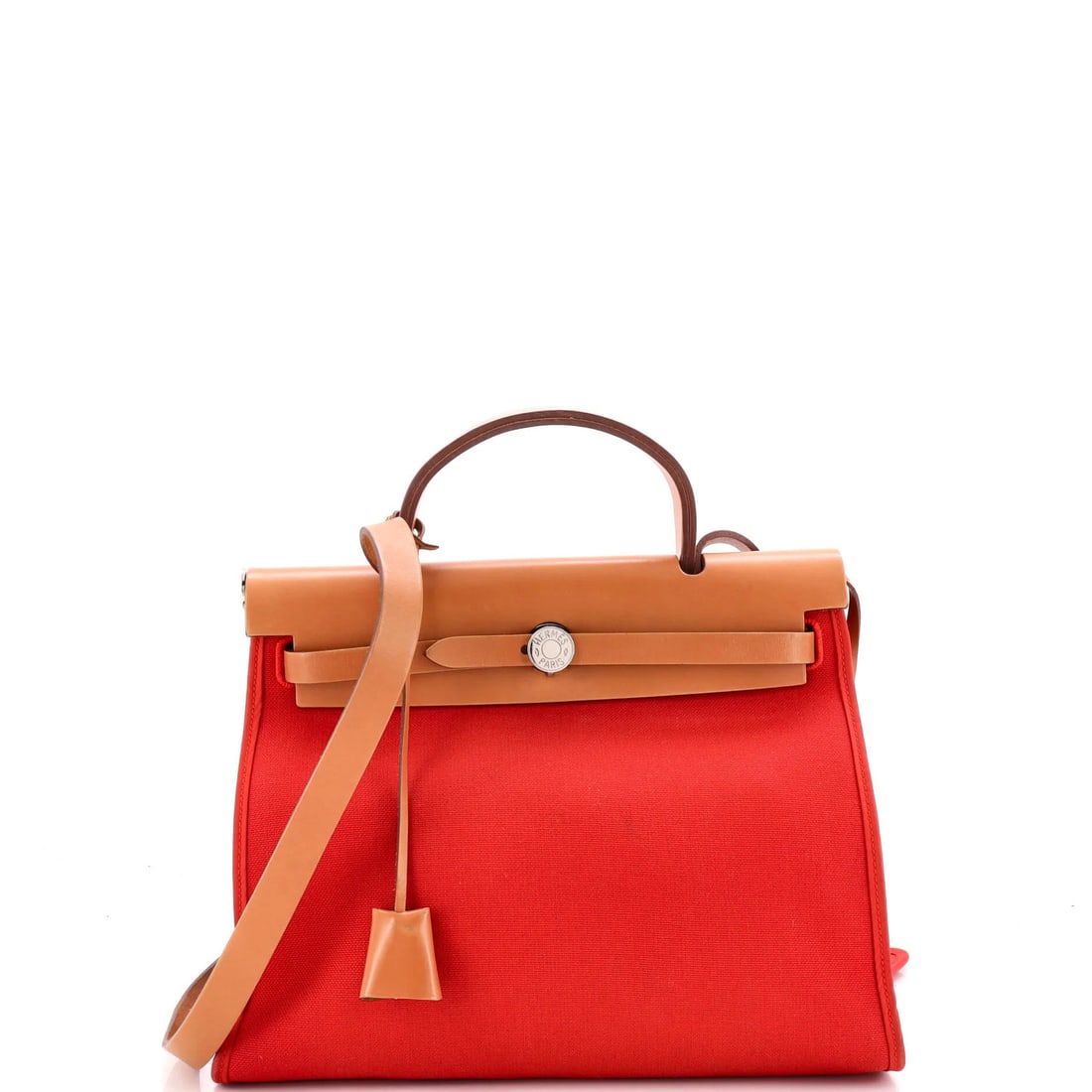 Hermes Herbag Zip Leather and Toile 31 (1 of 8)