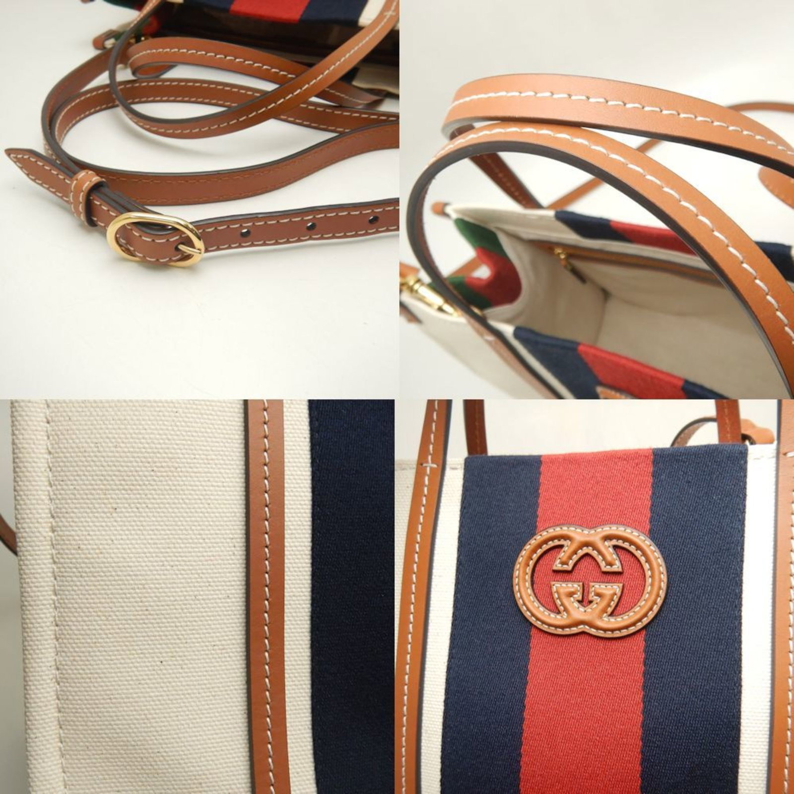 Canvas Gucci Tote - 5