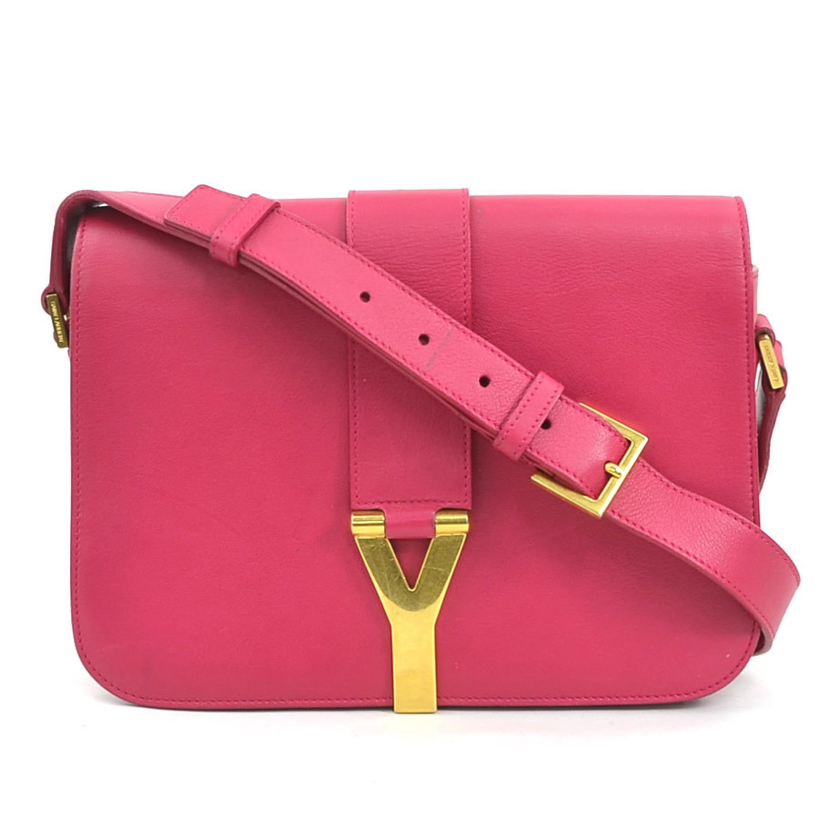 Saint Laurent Shoulder Bag Leather: Saint Laurent Shoulder Bag Leather This Saint Laurent shoulder bag features high-quality leather and a classic design. With its pink color and zipper pocket, it's a stylish accessory for everyday