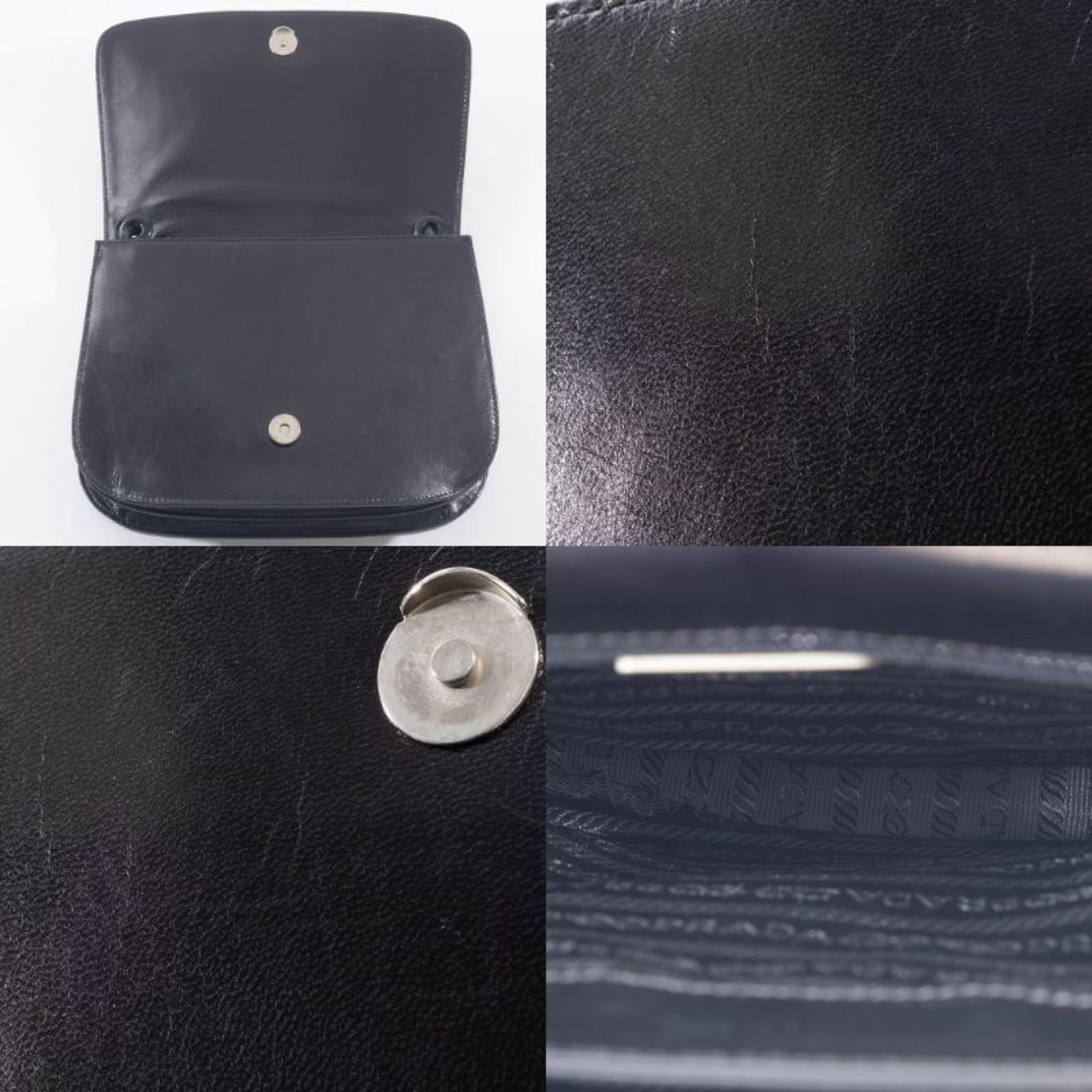 Leather Shoulder Bag Prada - 14