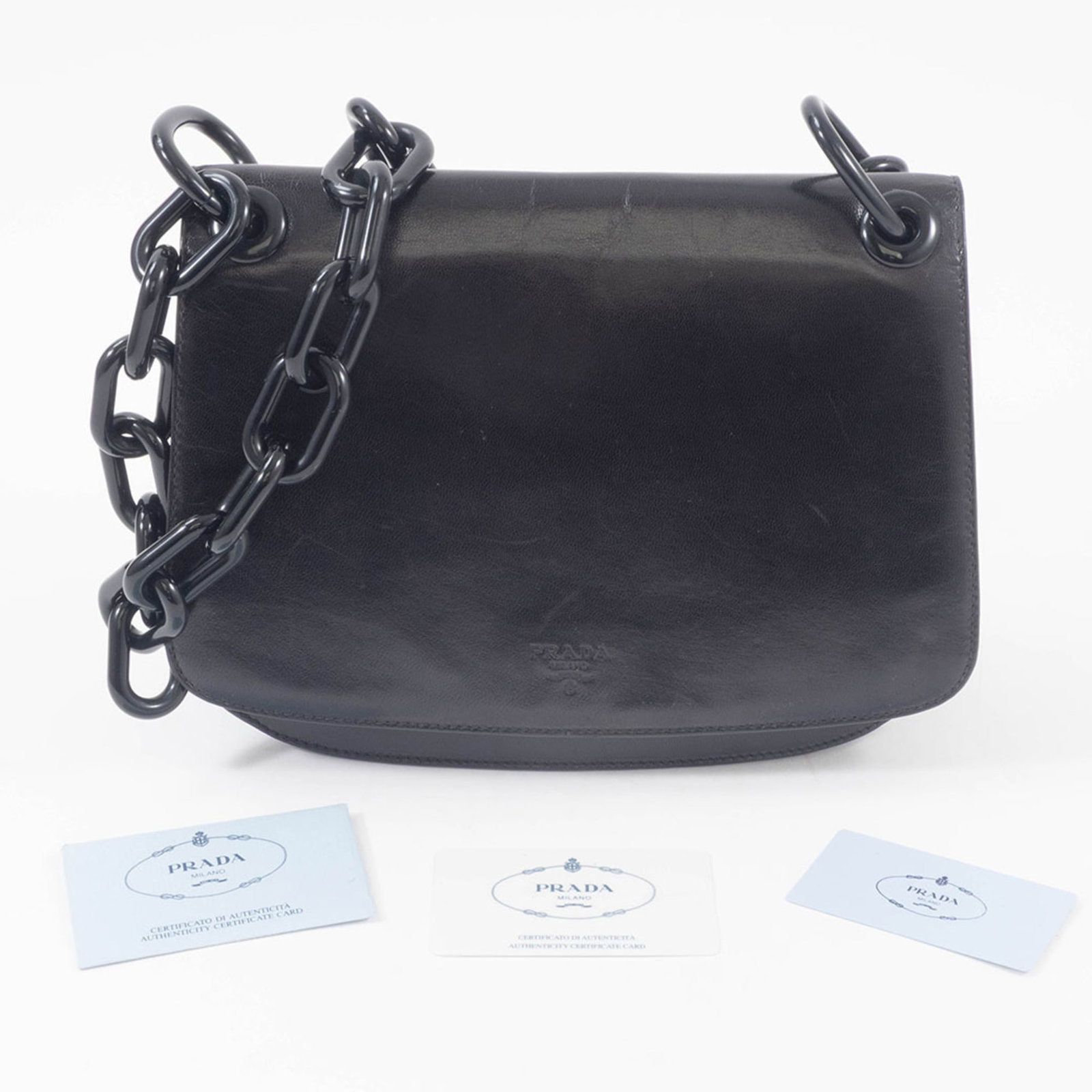 Leather Shoulder Bag Prada - 16