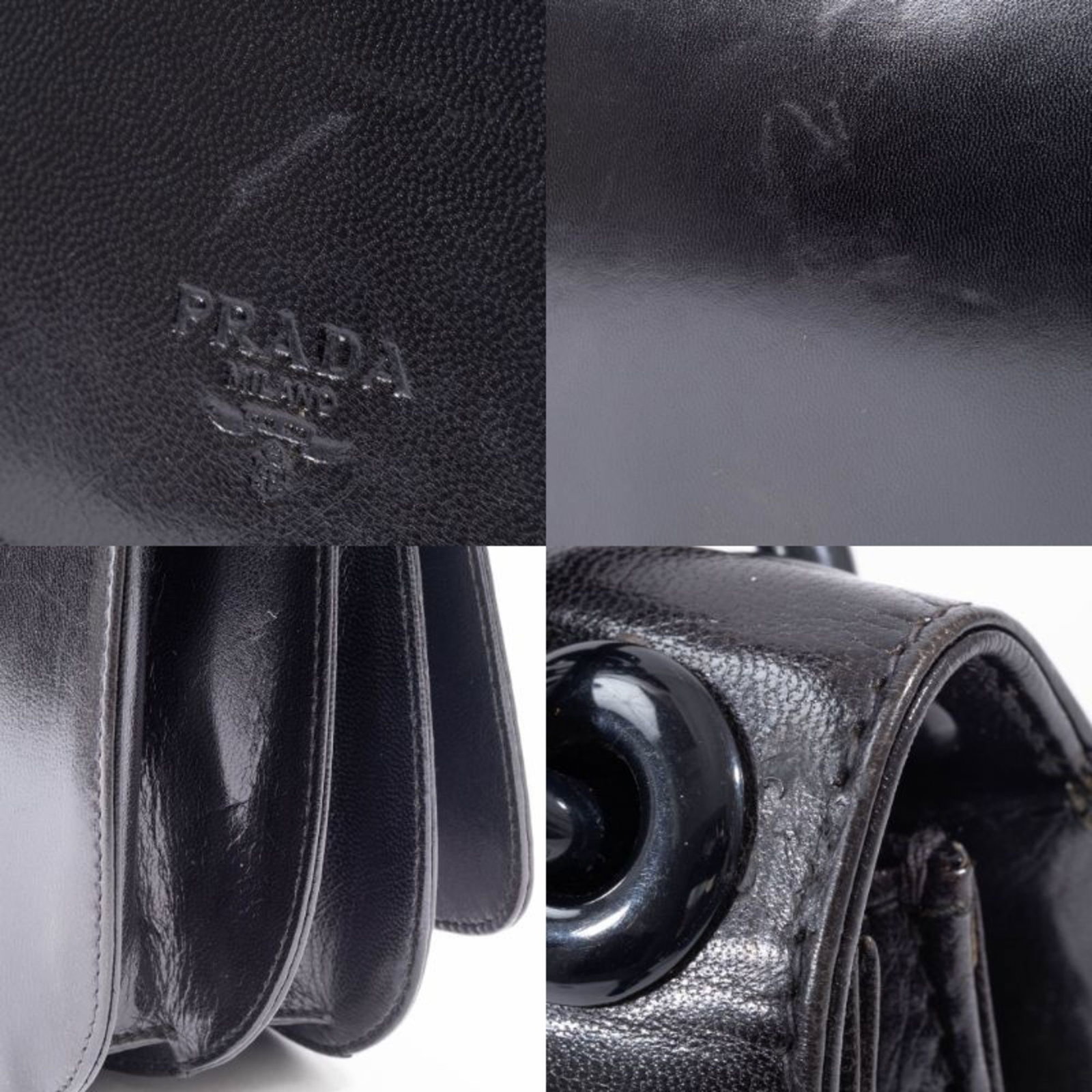 Leather Shoulder Bag Prada - 18
