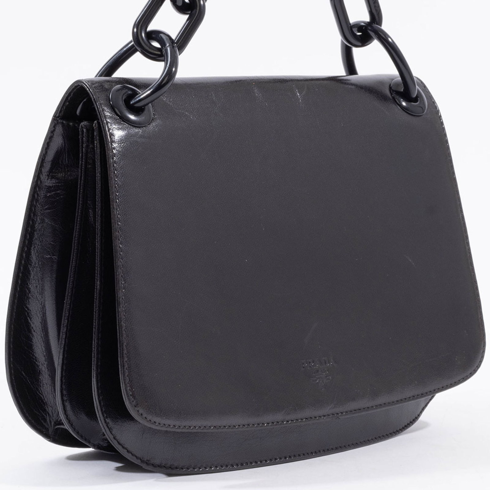 Leather Shoulder Bag Prada - 8