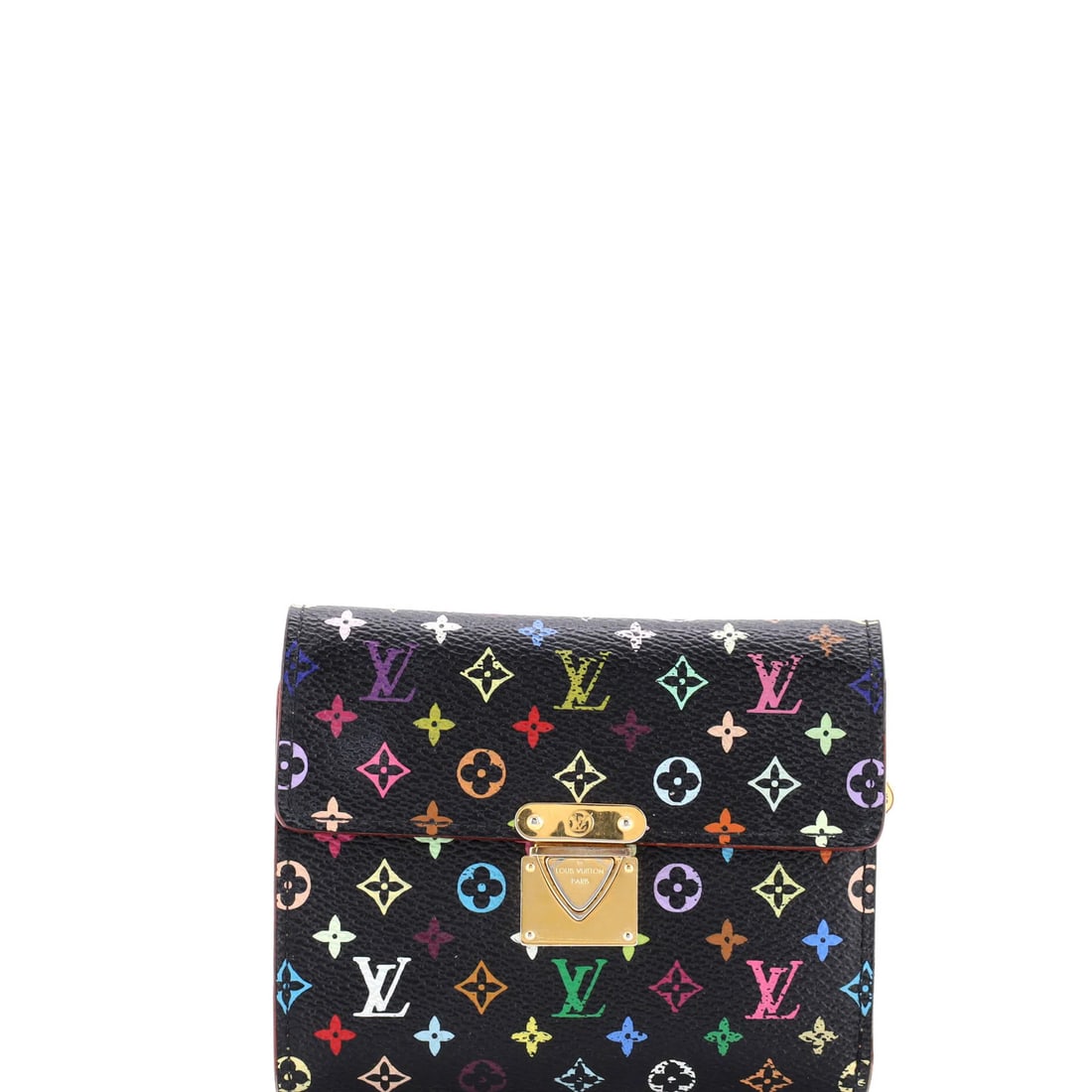 Koala Wallet Louis Vuitton Multicolor Monogram: Koala Wallet Louis Vuitton Multicolor Monogram Black Louis Vuitton Koala Wallet with multicolor monogram canvas coating, featuring gold hardware and neutral leather interior. The wallet has a classic