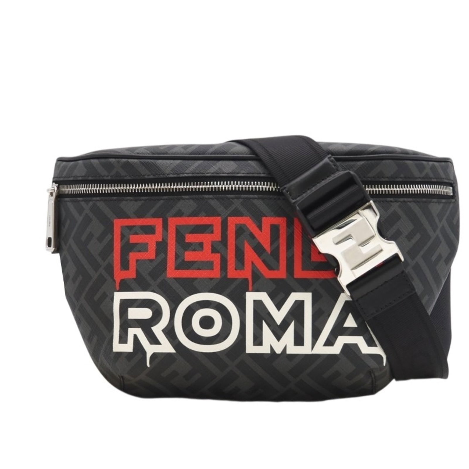 Canvas Fanny Coated Pack by Fendi: Canvas Fanny Coated Pack by Fendi Gray Fendi Canvas Fanny Pack with Coated Material, Measuring 18cm x 29cm x 8cm. This used fanny pack boasts a durable coated canvas material and bears a signature, ad