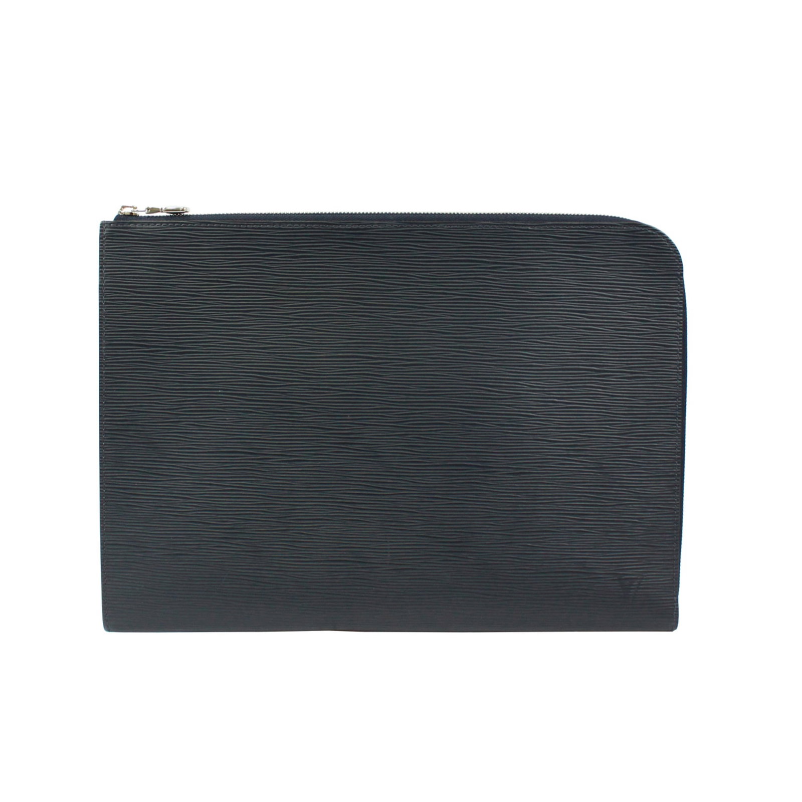 Louis Vuitton Clutch Bag Pochette Epi Leather: Louis Vuitton Clutch Bag Pochette Epi Leather Navy blue Epi leather Pochette clutch bag from Louis Vuitton, featuring a classic design with a few traces of usage visible. The bag has some scratches an