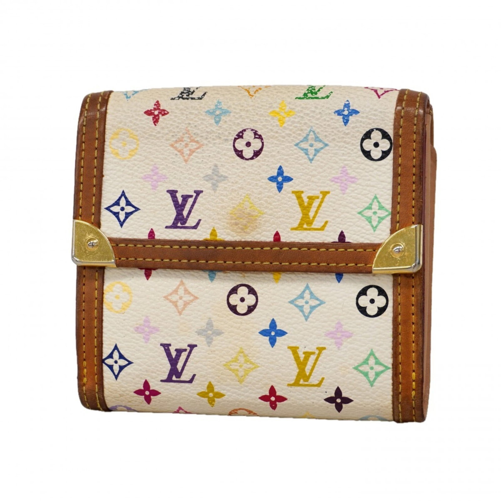 Louis Vuitton Tri Fold Wallet: Louis Vuitton Tri Fold Wallet Used Louis Vuitton Tri Fold Wallet in Blanc, with traces of usage and minor scratches. This tri-fold wallet measures 10cm x 11cm x 3cm and features the iconic Louis