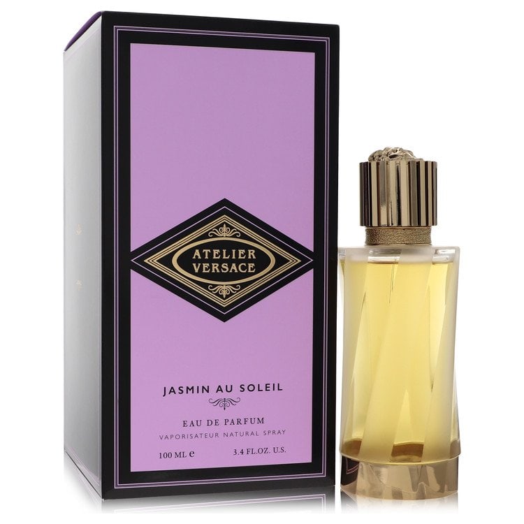 Jasmin Au Soleil Perfume By Versace Eau De Parfum Spray (Unisex): Jasmin Au Soleil Perfume By Versace Eau De Parfum Spray (Unisex) 3.4 oz Eau De Parfum Spray with 500 grams, featuring the signature scent Jasmin Au Soleil by Versace for Women. This unisex fragrance