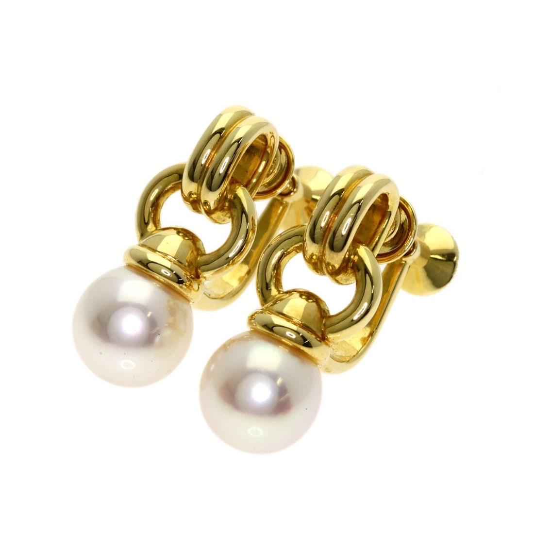 K18 Yellow Gold Mikimoto Pearl Earring: K18 Yellow Gold Mikimoto Pearl Earring K18 Yellow Gold Mikimoto Pearl Earring boasts exceptional craftsmanship, featuring high-quality K18 yellow gold and a luminous pearl. The attention to detail in