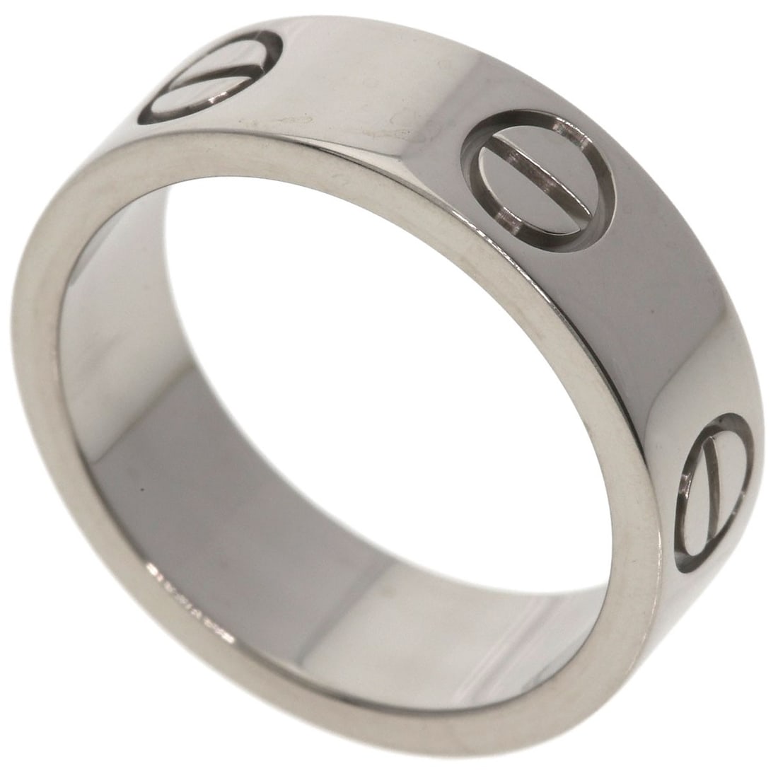 Love Cartier K18 White Gold Ring: Love Cartier K18 White Gold Ring K18 White Gold Cartier Ring for Sale - A Timeless Masterpiece. This stunning ring features K18 white gold material, a silver exterior color, and a ring size of 5(US),