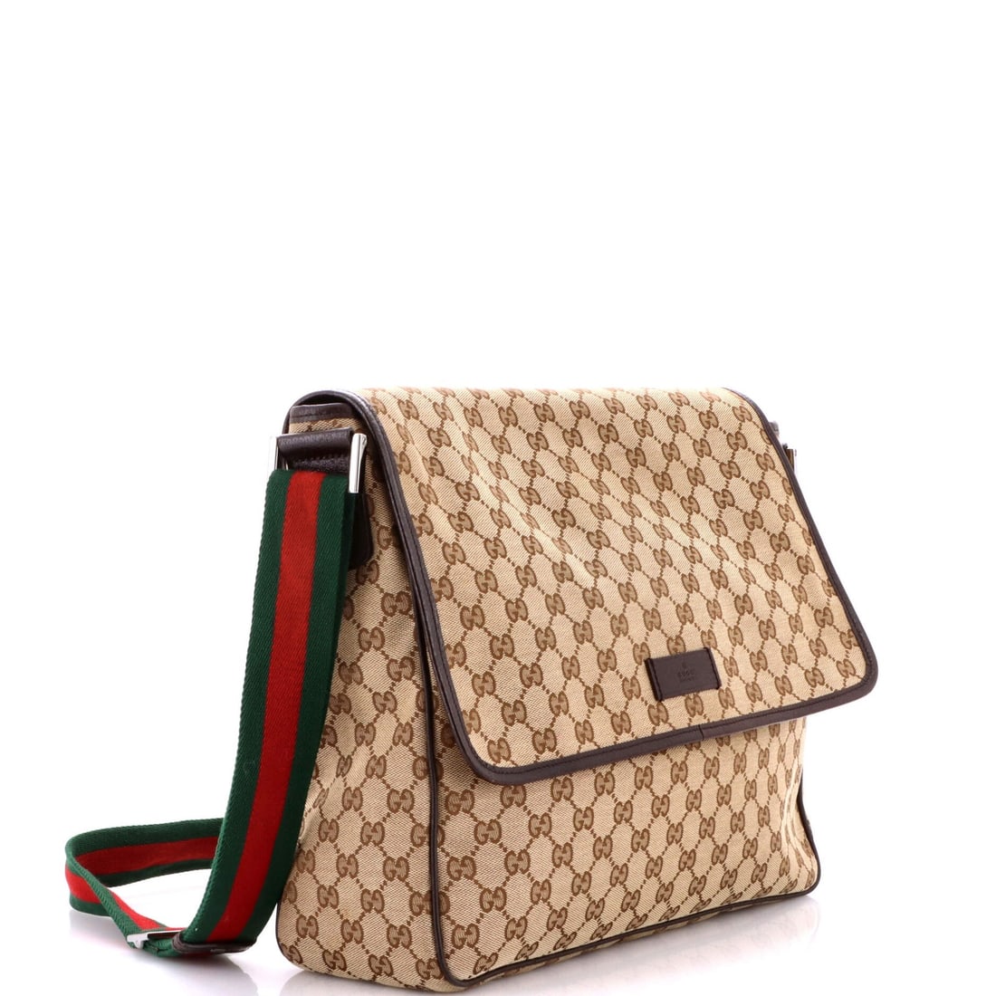 Gucci Web Strap Flap Medium Messenger Canvas - 2