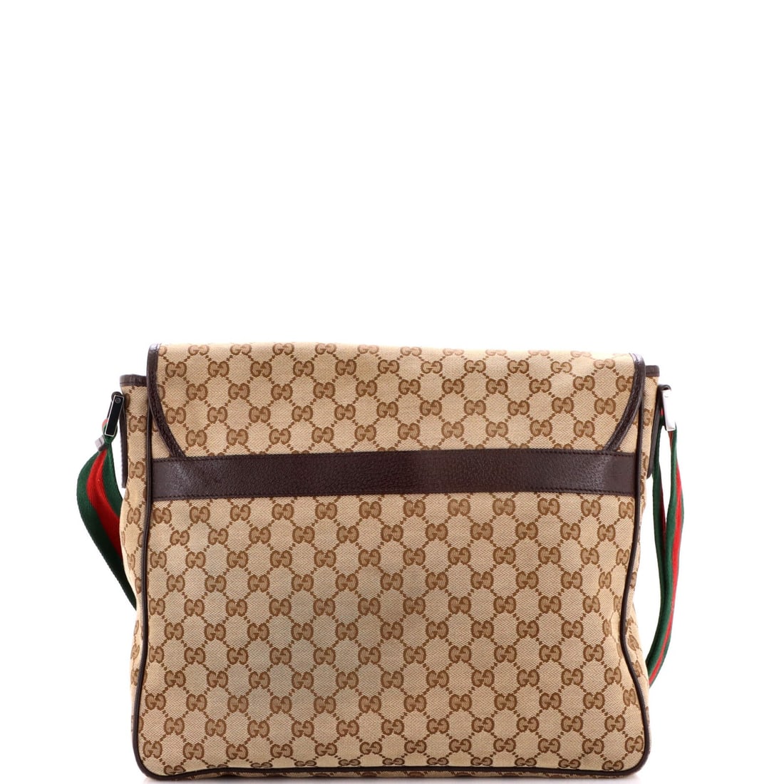 Gucci Web Strap Flap Medium Messenger Canvas - 3