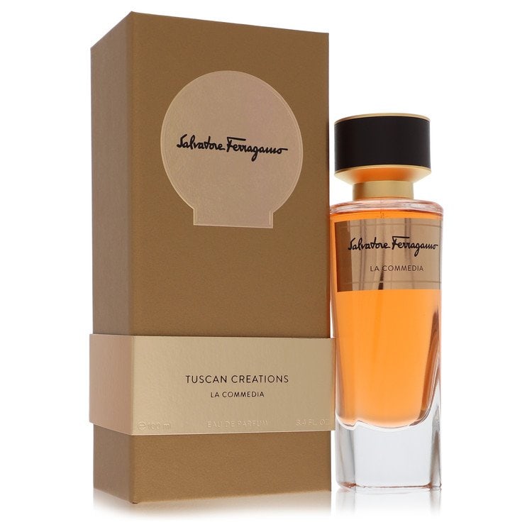 Salvatore Ferragamo La Commedia Perfume By Salvatore Ferragamo Eau De Parfum Spray (Unisex): Salvatore Ferragamo La Commedia Perfume By Salvatore Ferragamo Eau De Parfum Spray (Unisex) 3.3 oz Eau De Parfum Spray, featuring the distinctive scent of Salvatore Ferragamo La Commedia Perfume. This