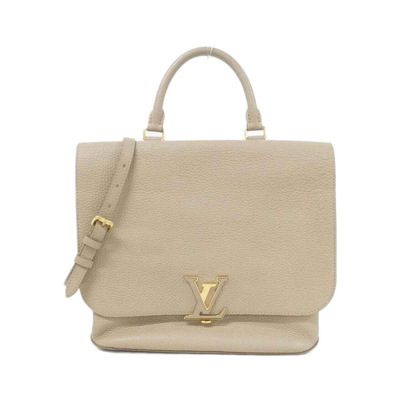Handbag Leather Louis Vuitton: Handbag Leather Louis Vuitton Calf leather Louis Vuitton handbag in gold hardware, featuring a classic design with a 28cm handle and adjustable strap length. This pre-owned bag has a few traces of usa