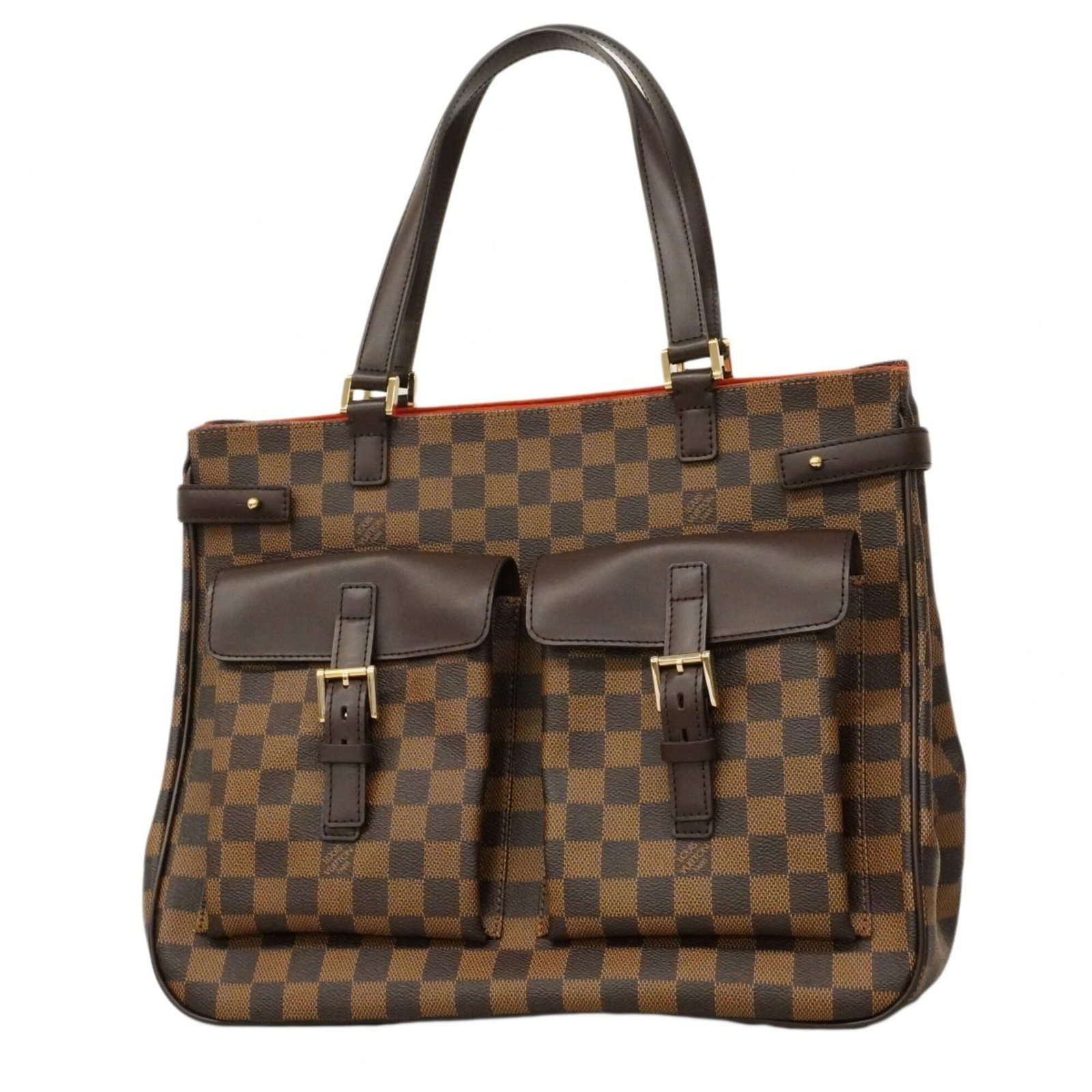 Louis Vuitton Tote Bag: Louis Vuitton Tote Bag Used Louis Vuitton Tote Bag, Ebene color, with traces of usage and minor scratches/dirt. The bag measures 30cm x 35.5cm x 10cm and has a classic design that remains stylish