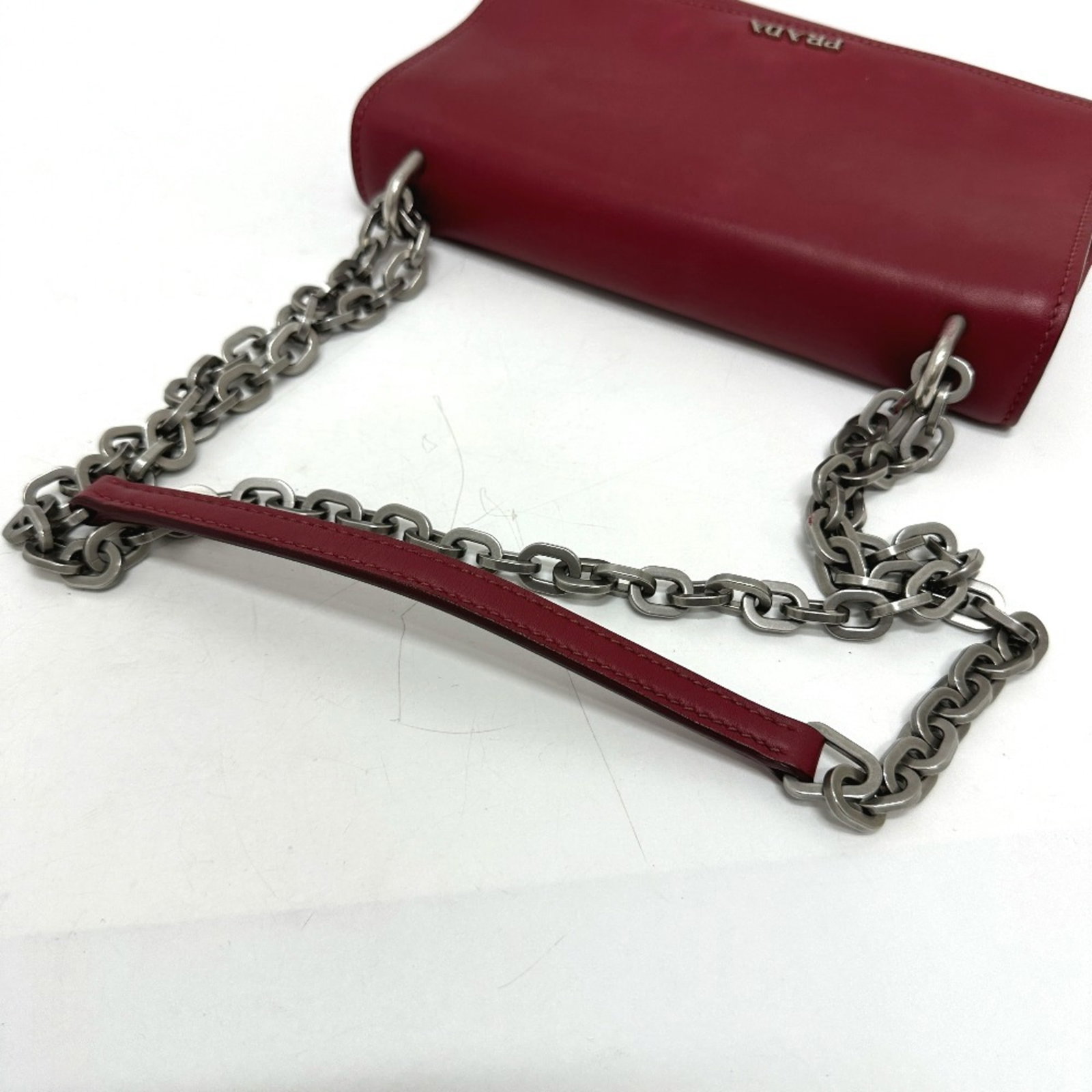 Leather Shoulder Bag Prada - 7