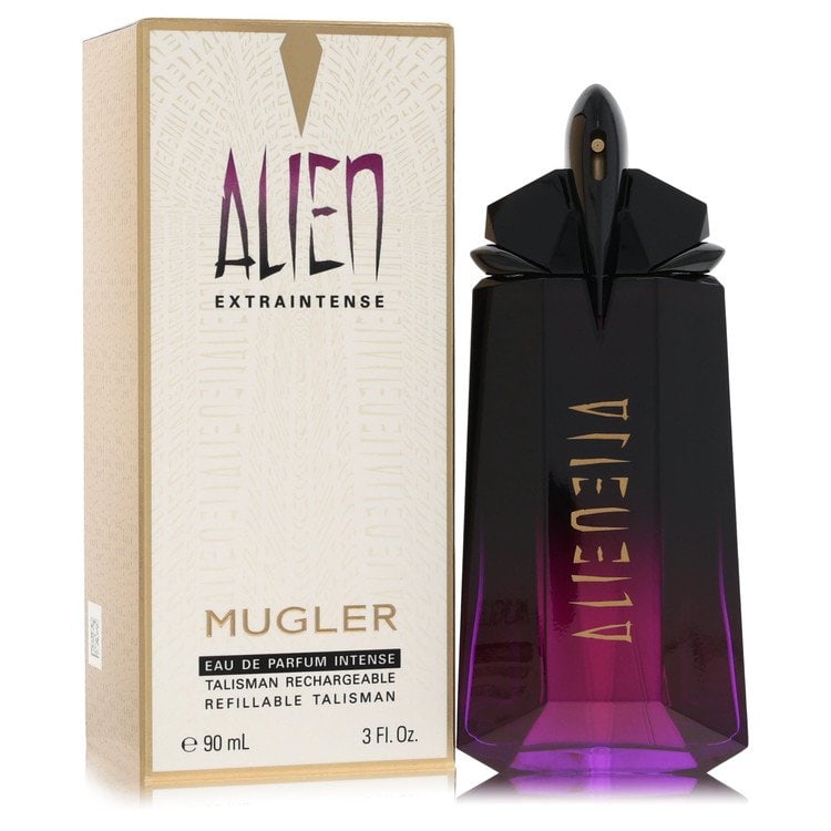 Alien Extraintense Perfume By Thierry Mugler Eau De Parfum Intense Refillable Spray: Alien Extraintense Perfume By Thierry Mugler Eau De Parfum Intense Refillable Spray Thierry Mugler's Alien Extraintense Perfume is an intense and alluring scent, available in a 3 oz refillable spray.