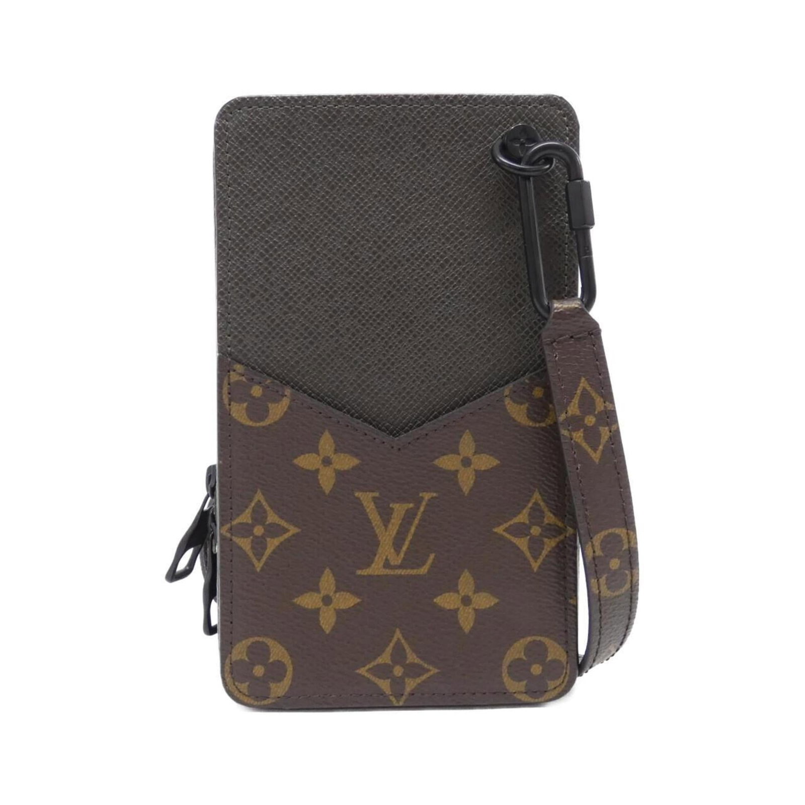 Canvas coated leather shoulder bag by Louis Vuitton: Canvas coated leather shoulder bag by Louis Vuitton Black, Khaki, and Marron canvas coated leather shoulder bags by Louis Vuitton are crafted with calfskin. The bags feature a classic design with a