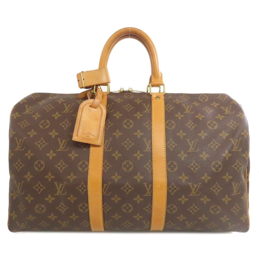 M41428 Canvas Monogram Bag Louis Vuitton Boston Kiepol 45: M41428 Canvas Monogram Bag Louis Vuitton Boston Kiepol 45 Brown Monogram Canvas Louis Vuitton Boston Bag. This LOUIS VUITTON Boston bag features exterior monogram canvas in brown and a classic design 