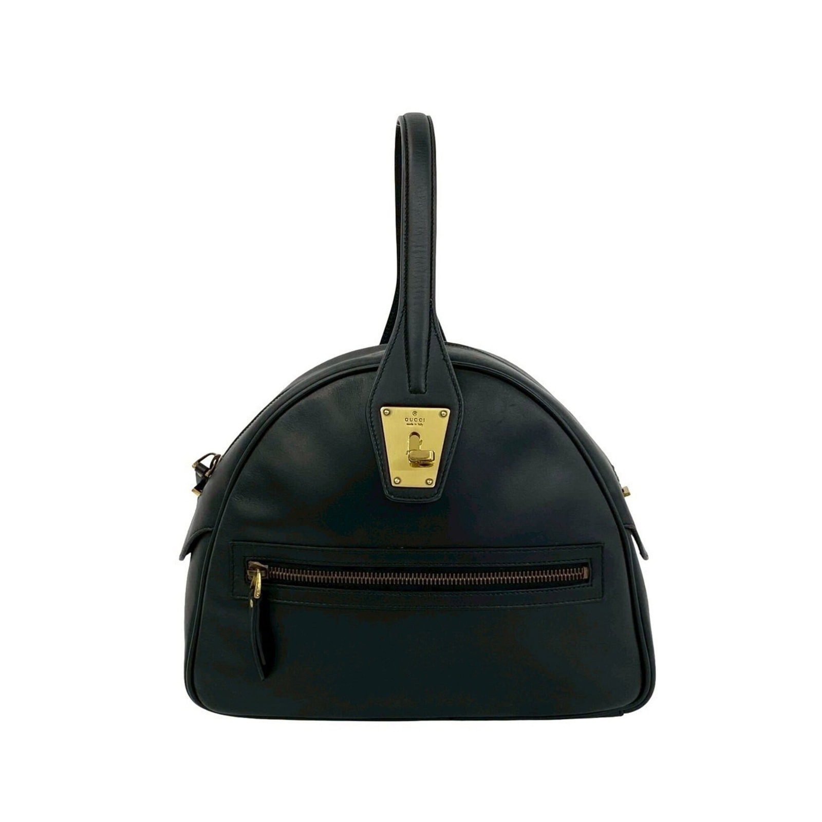 Gucci Boston Bag Handbag Leather: Gucci Boston Bag Handbag Leather The Gucci Boston Bag Handbag Leather is a classic, all-black leather handbag with a timeless design. With its signature Gucci logo and clean lines, this bag exudes